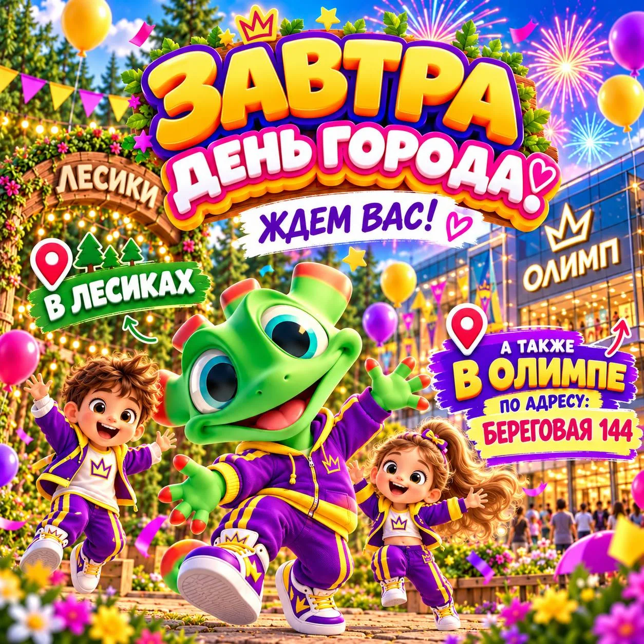 🎉 ЗАВТРА — ДЕНЬ ГОРОДА! 🎉