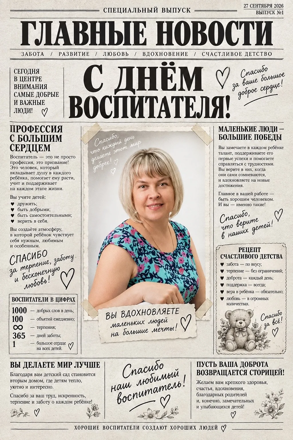 🌷 С Днём дошкольного работника! 🌷