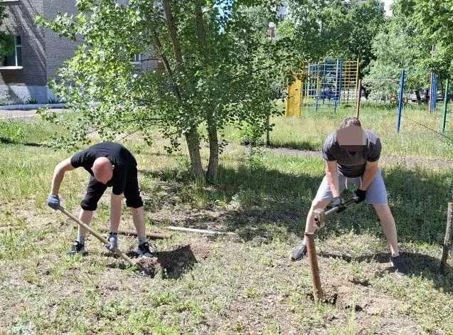 Осужденные, отбывающие наказание в виде принудительных работ на участке, функционирующем как исправи