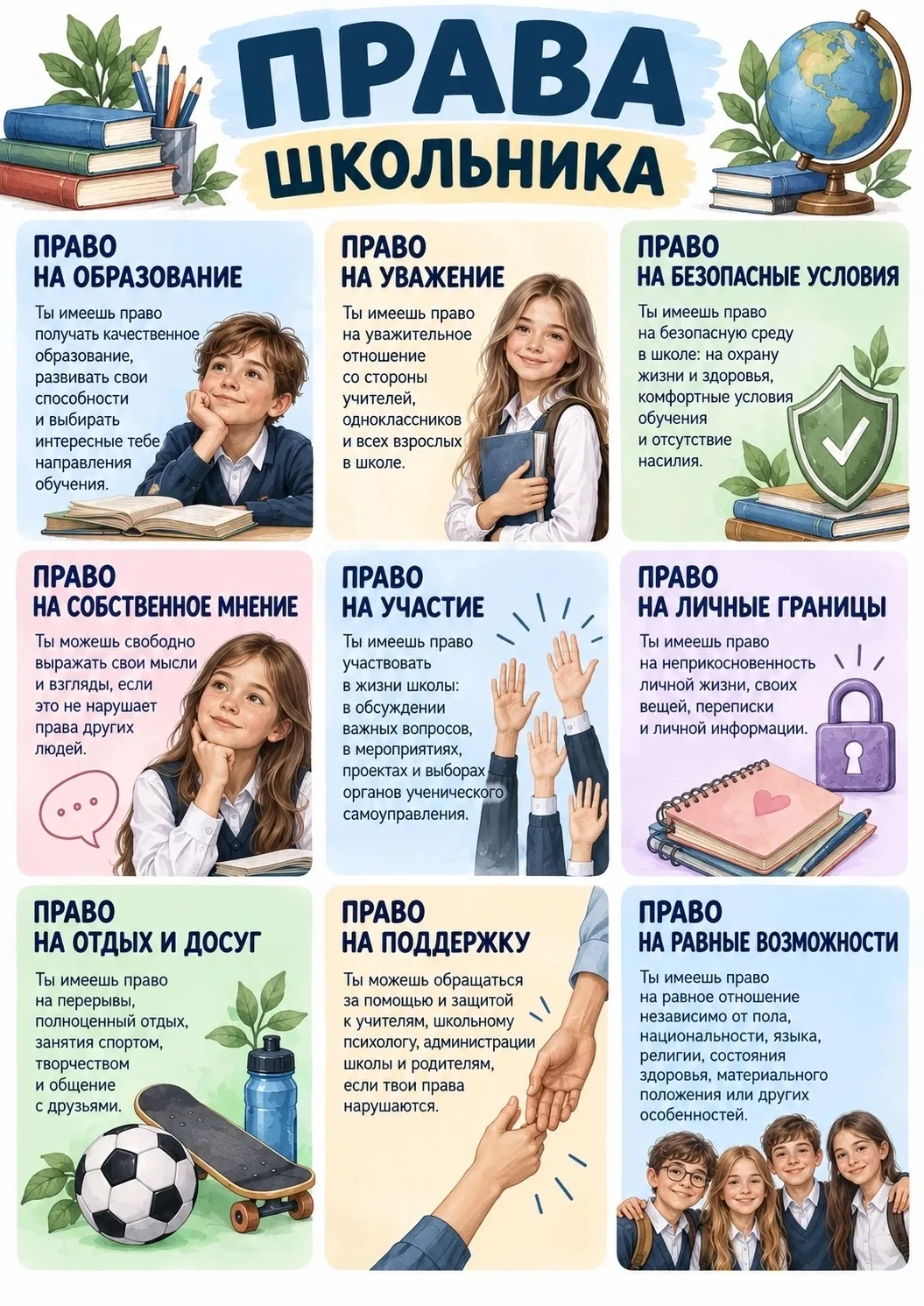 📚 Права и обязанности школьника