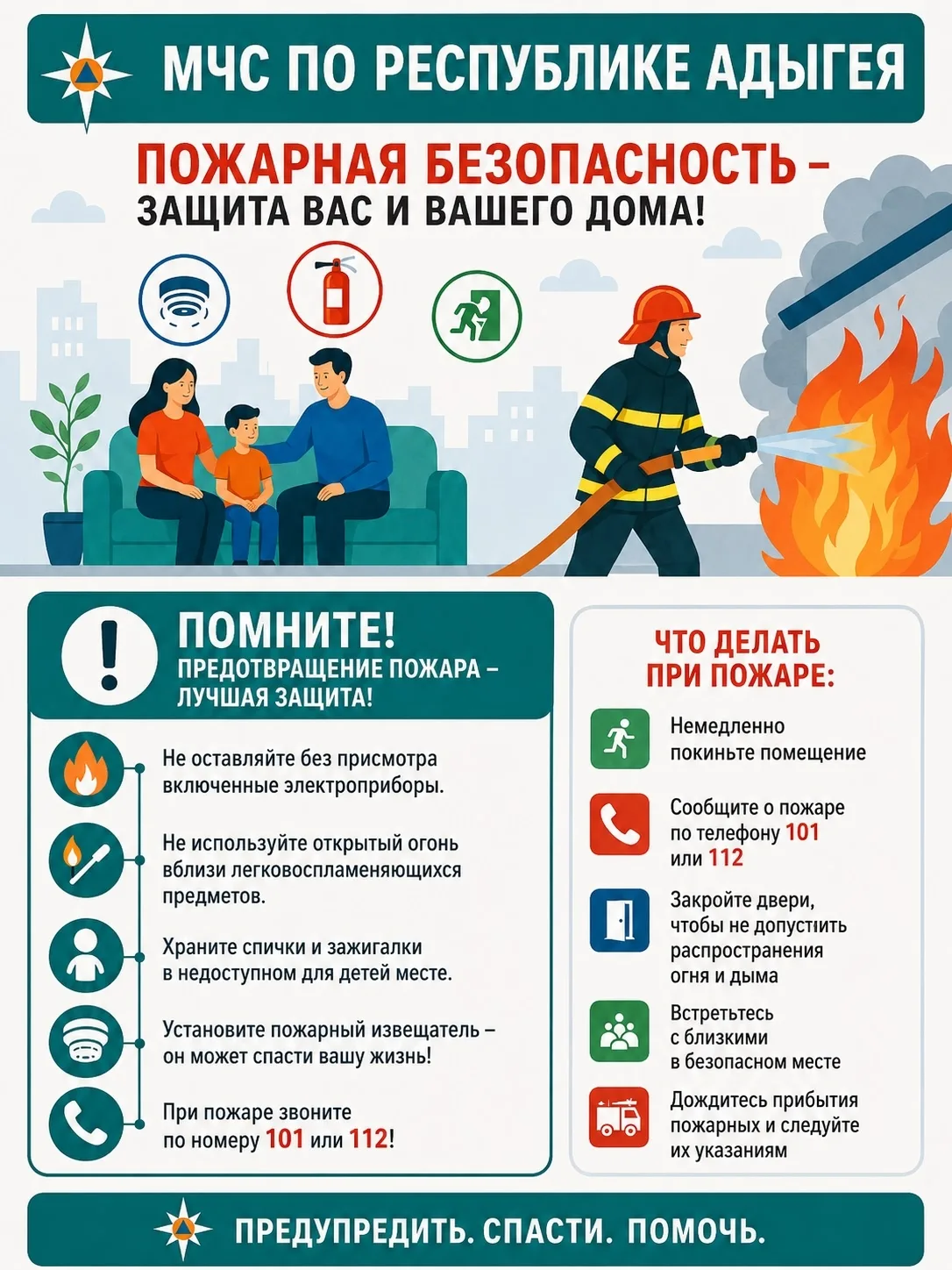 🔥 Пожар легче предотвратить, чем тушить!