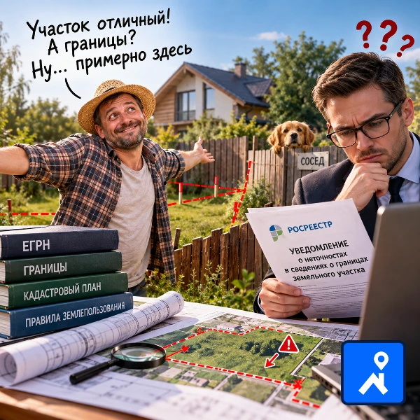 ЦИАН: «Участок отличный. А границы? Ну… примерно здесь». Или предупреждения о неточных ...
