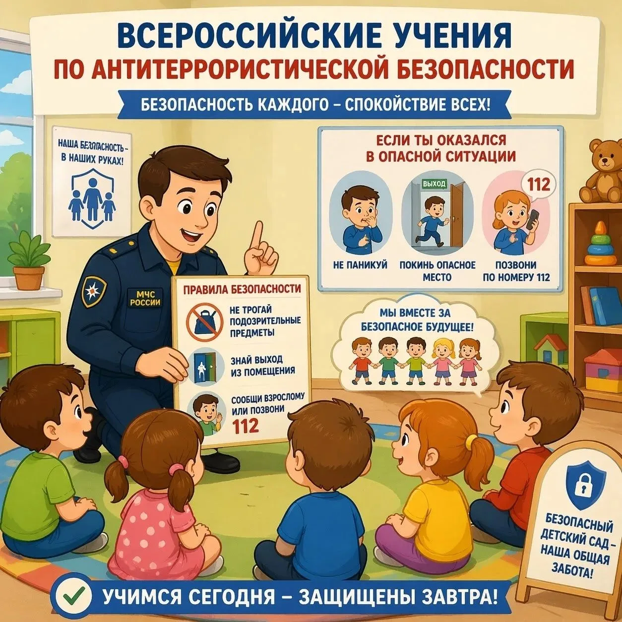 Наш детский сад принял участие во Всероссийских учениях. Для нас это систематическая ра...