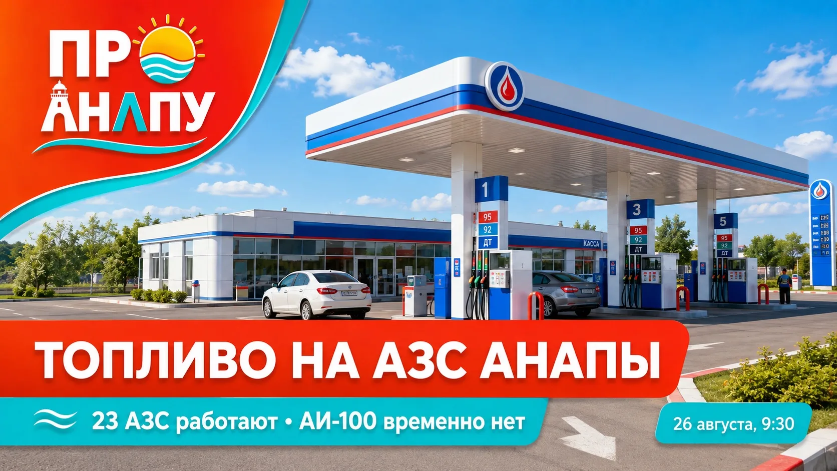 В Анапе обновили данные по наличию топлива на АЗС