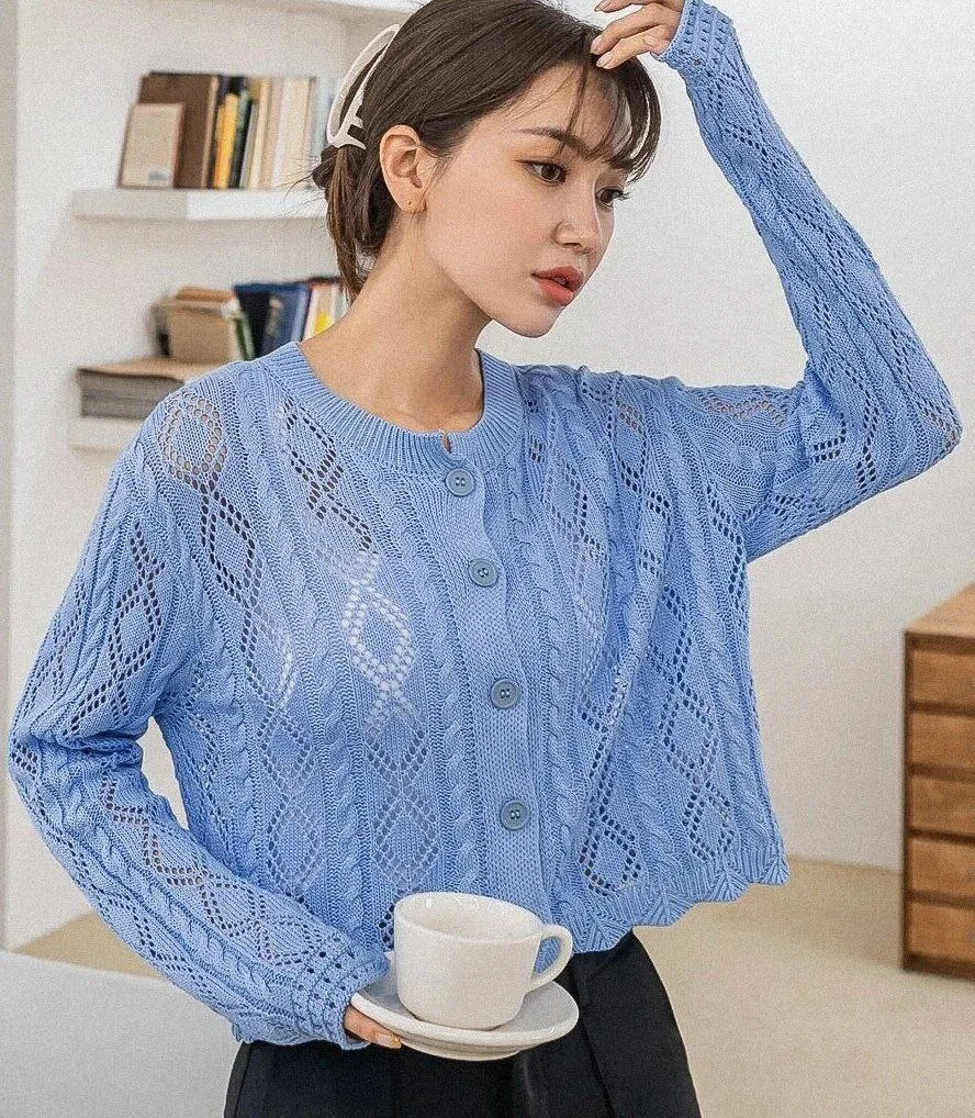 Ажурный кардиган