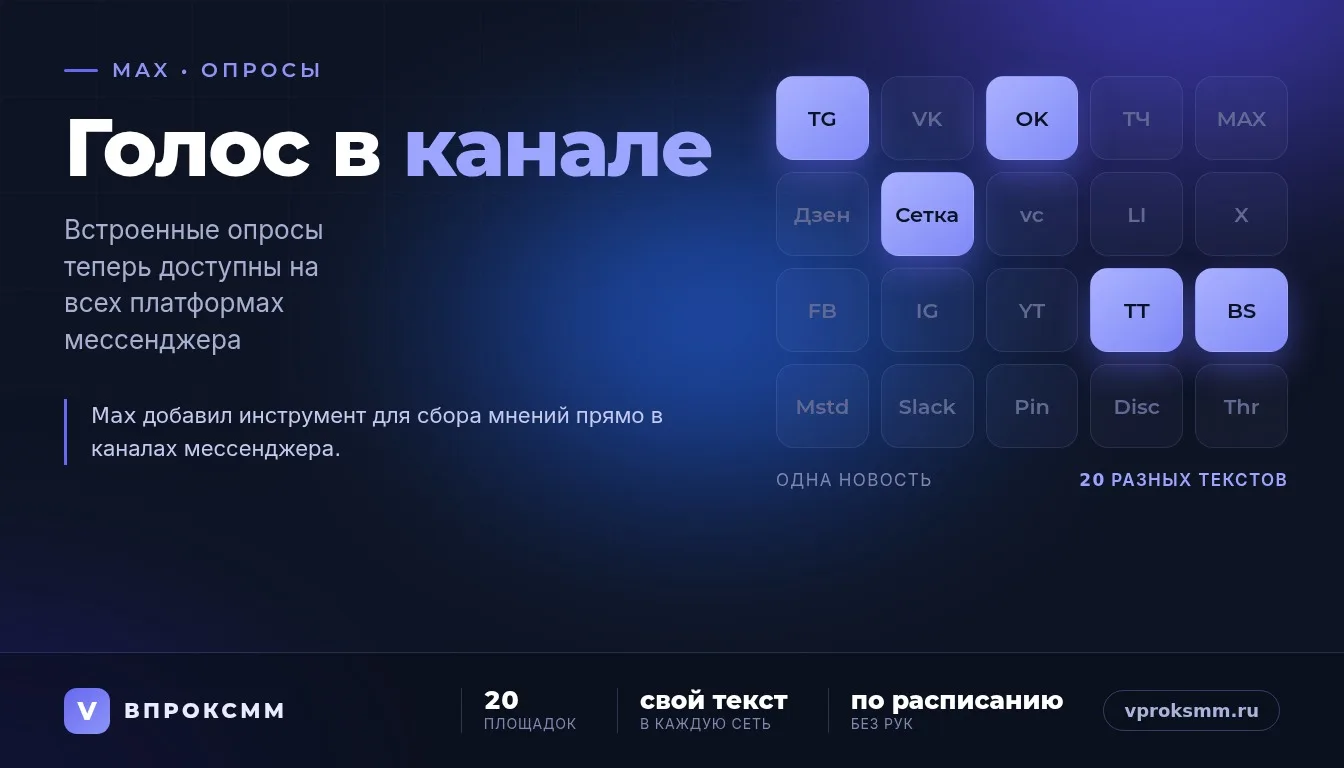 Опросы в каналах MAX