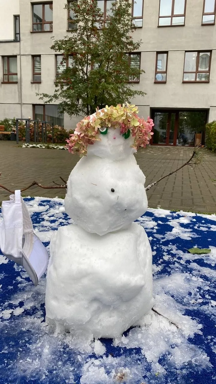 ❄️Екатеринбуржцы уже налепили первых снеговиков.
