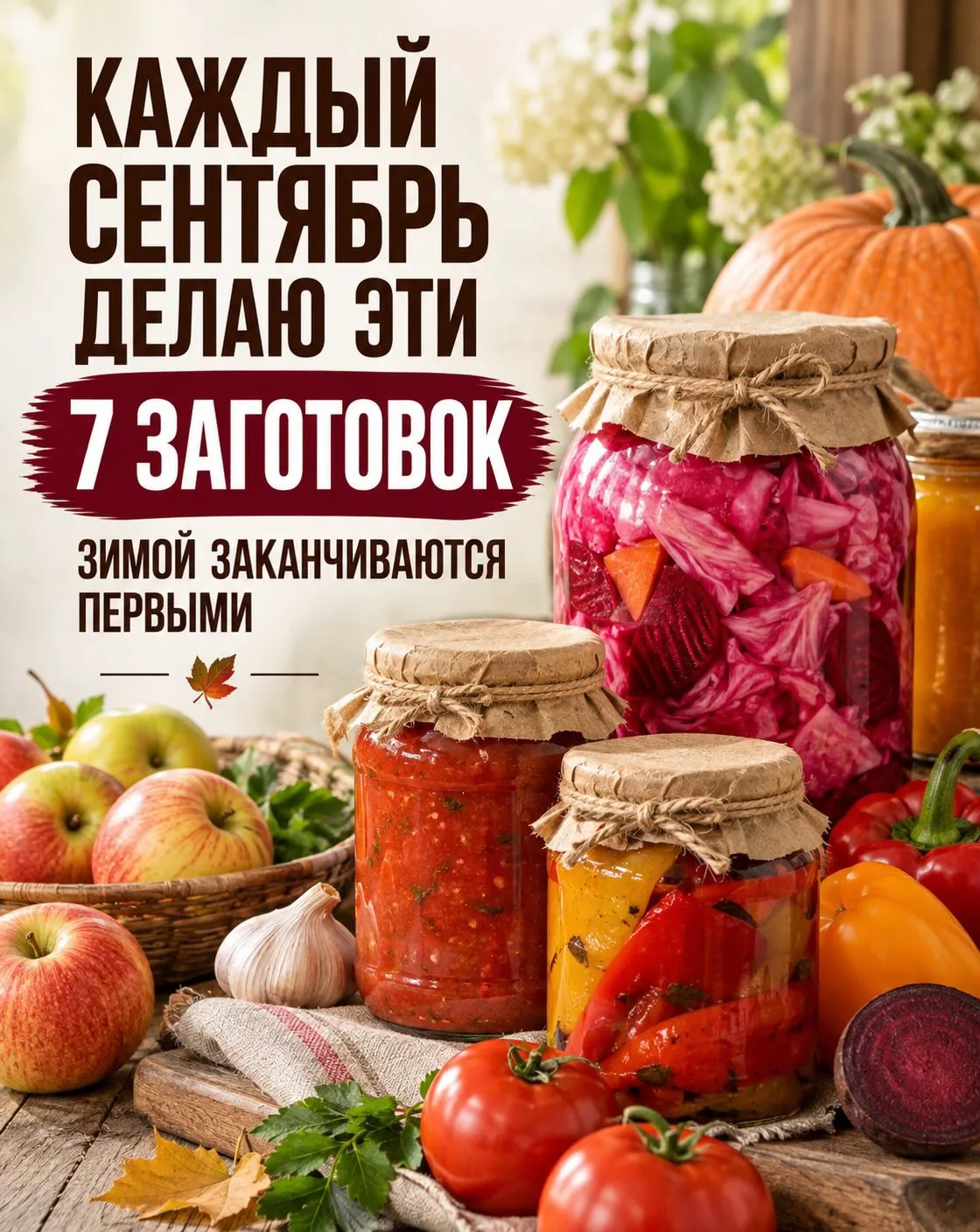Сентябрь заканчивается — а значит, самое время успеть спрятать его вкус в банки и мороз...