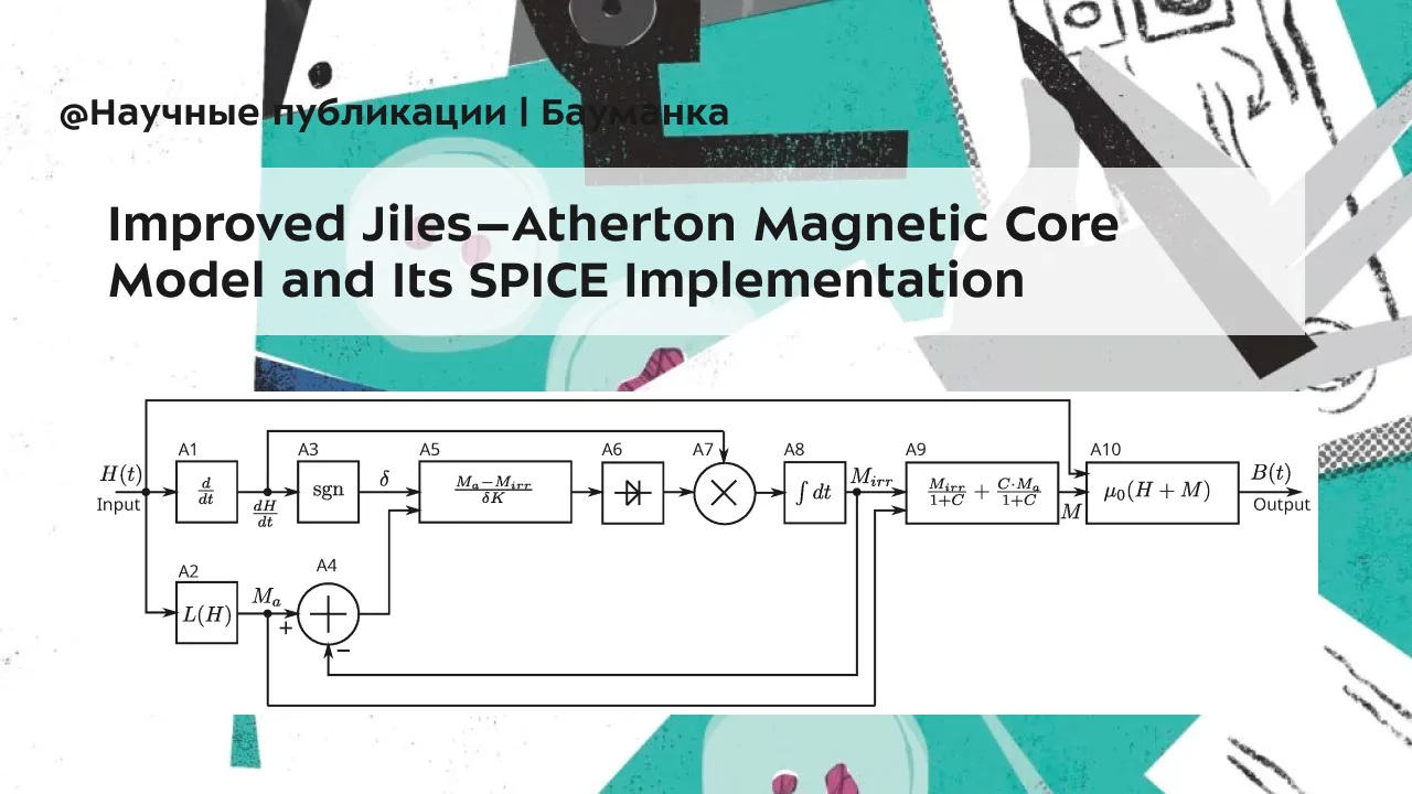 Improved Jiles–Atherton Magnetic Core Model and Its SPICE Implementation