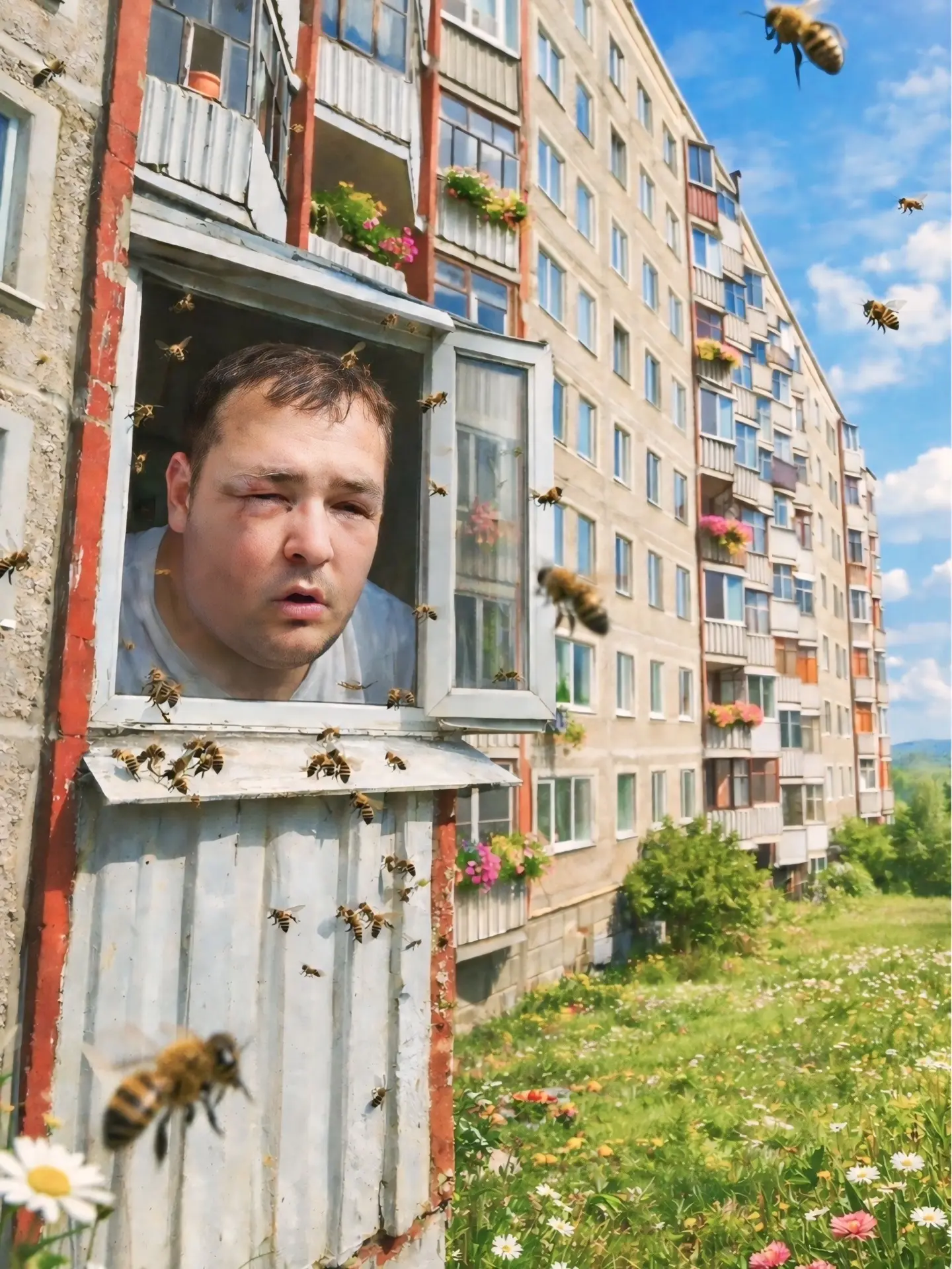 🐝 Березниковцы, будьте осторожны! В нашем городе, мужчина, после рабочей смены лёг спать днём и оста