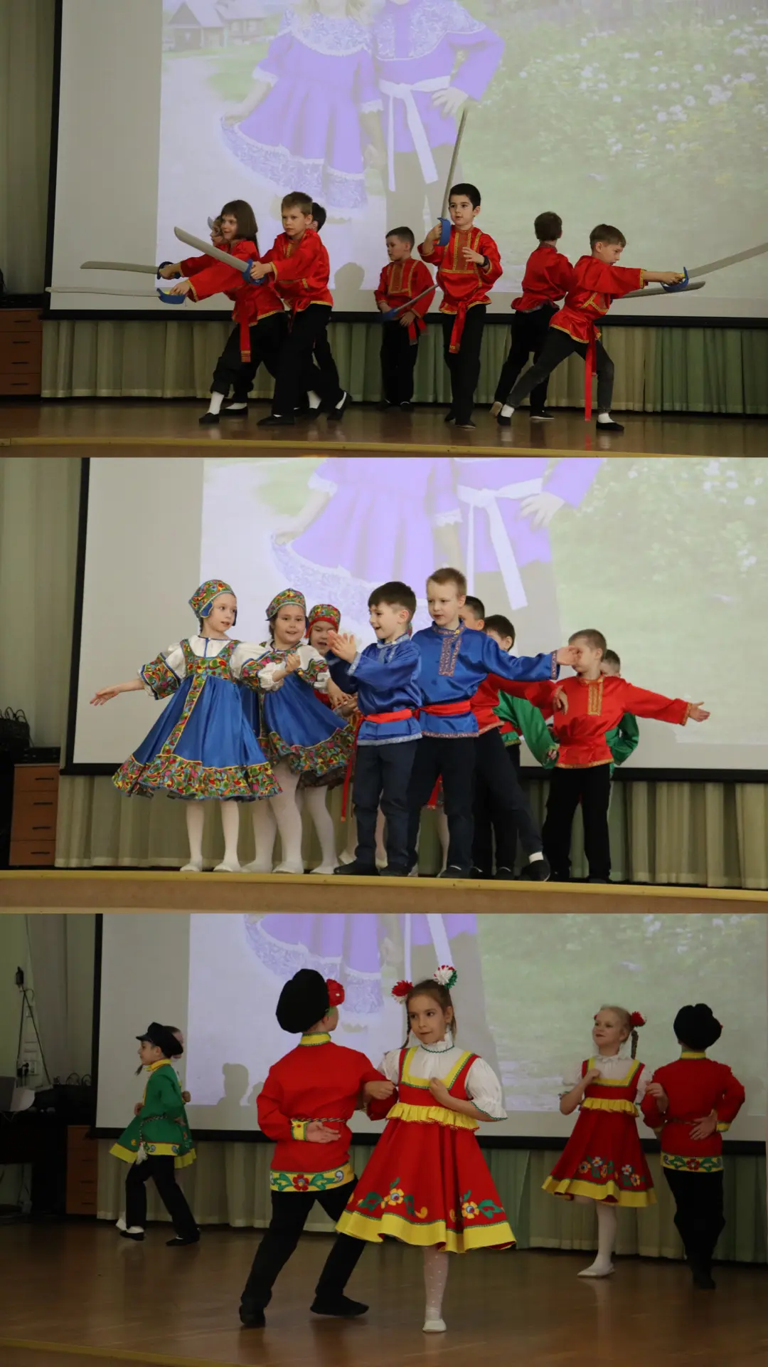 Россия многонациональная ❤️✨  💃Наши малыши из дошкольных корпусов собрались в школьном корпусе №1 на