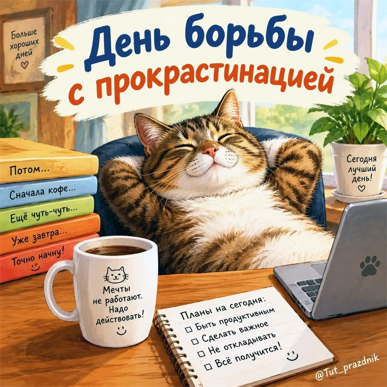 ⏳ 6 сентября отмечается как День борьбы с прокрастинацией