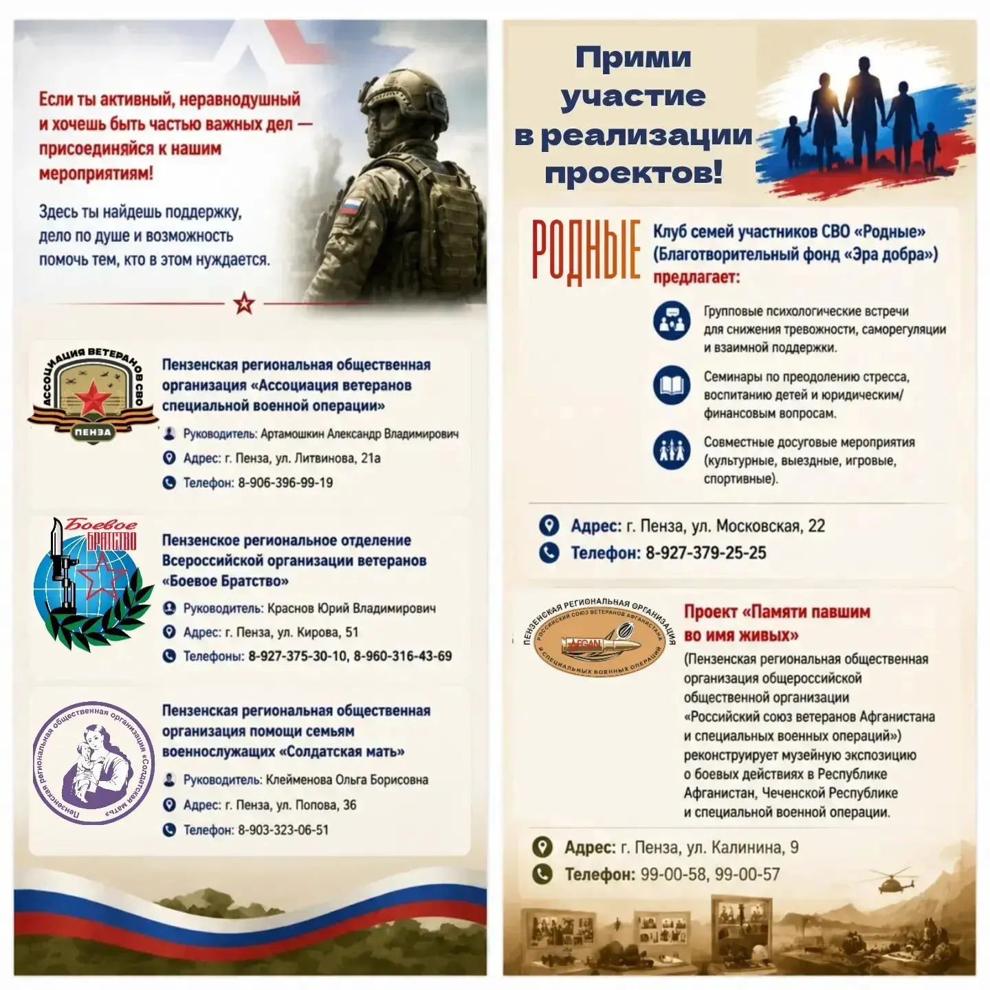 📢Важная информация для участников СВО и их семей!📢

Если вы ищете поддержку, общение или просто хо