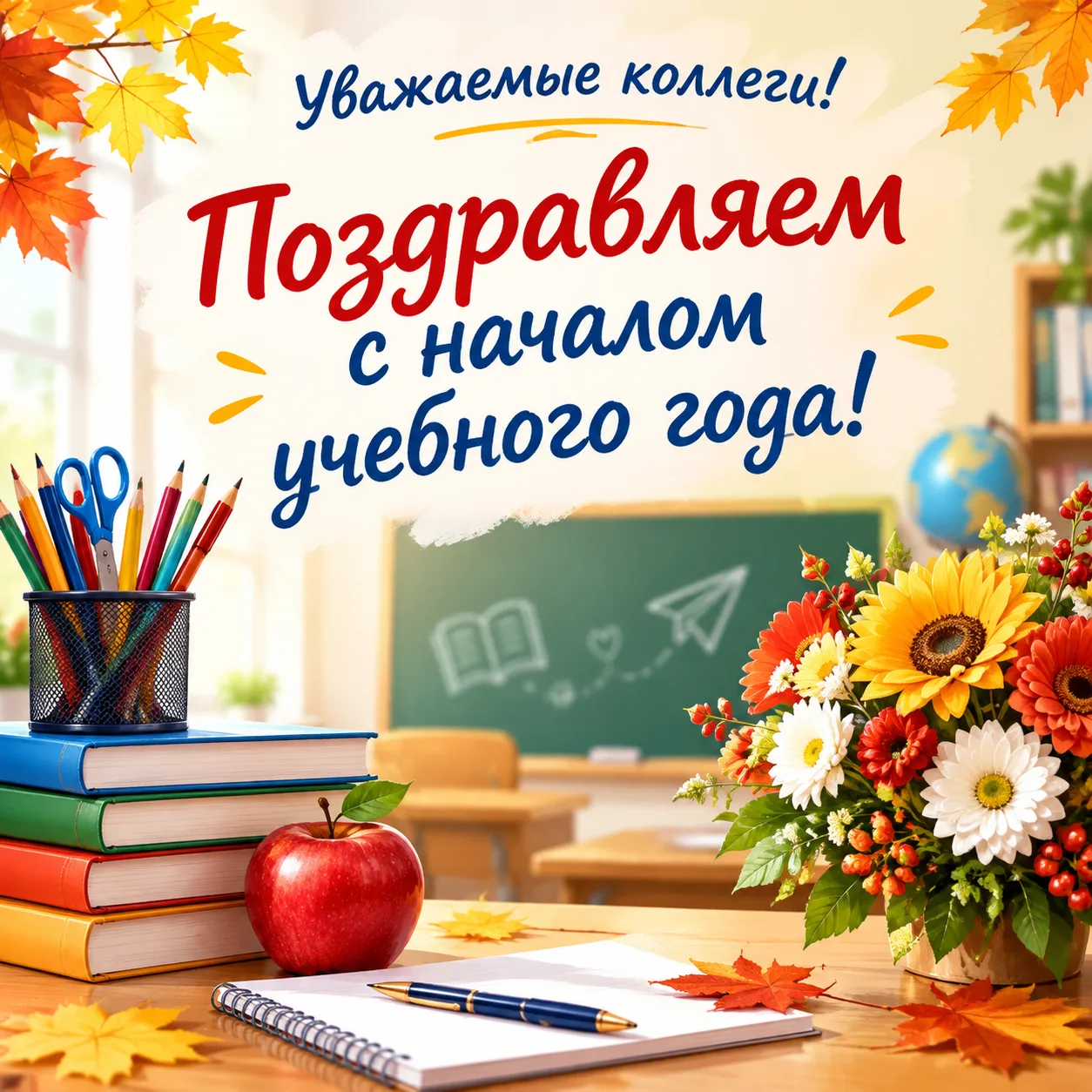 Дорогие коллеги! Сегодня День знаний – самый важный для нас с вами день в году, наш про...
