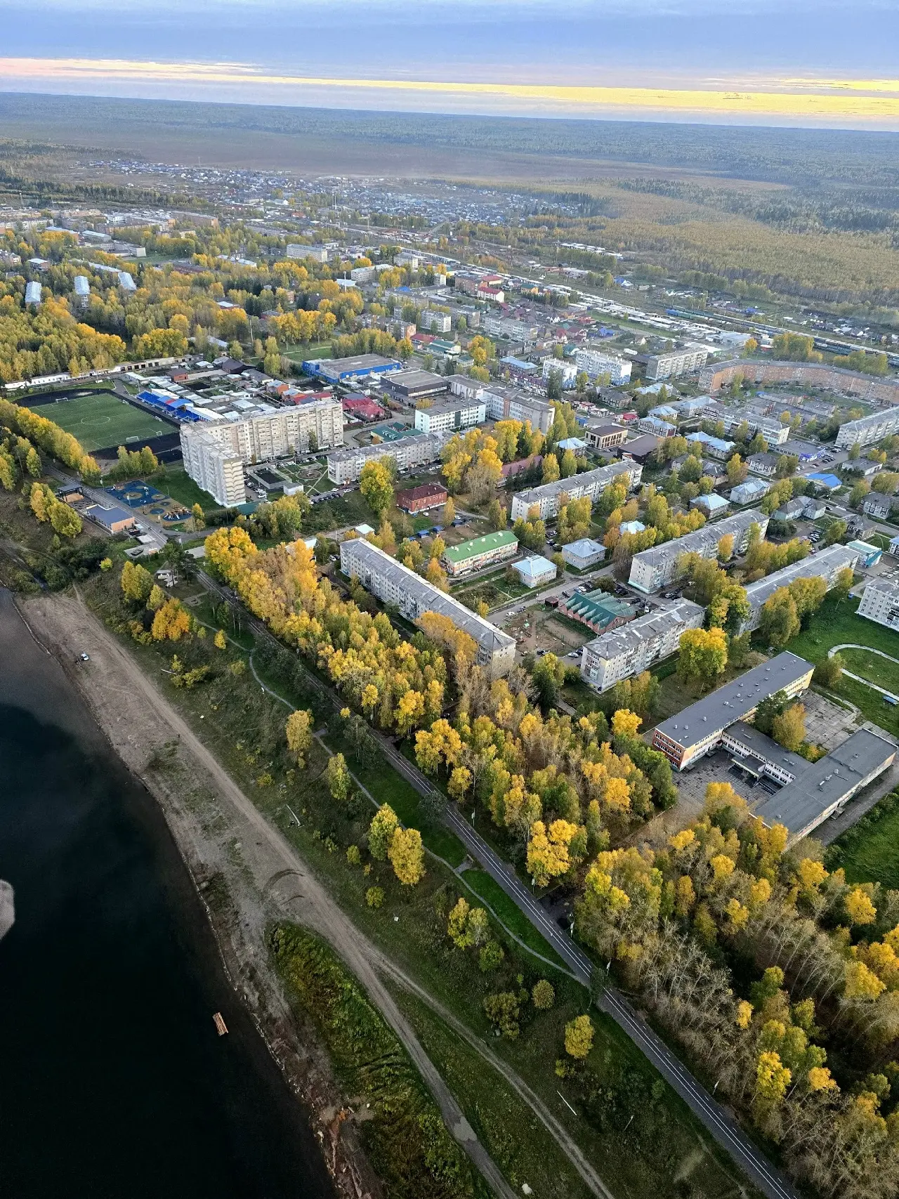 Лесосибирск и Енисейск с высоты птичьего полета