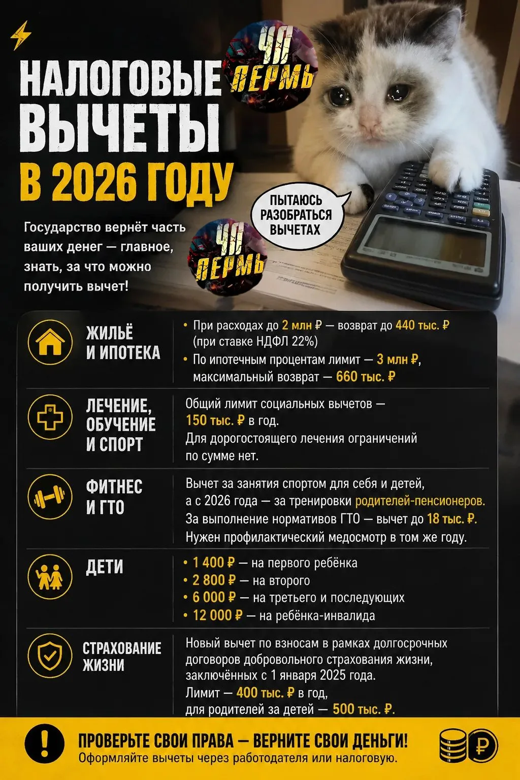⚡️Какие налоговые вычеты можно оформить в 2026 году?