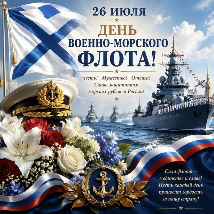 ⚓ С Днём военно-морского флота России! В 2026 году российский флот отмечает свое 330-летние.

⚓️ Сег
