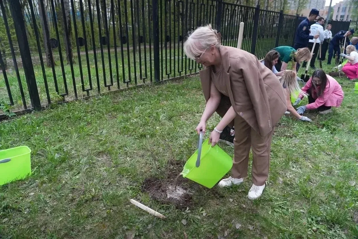 Дмитрий Захаров:  🌿В конце рабочего дня совместно с коллективом Минобразования высадили Аллею памяти