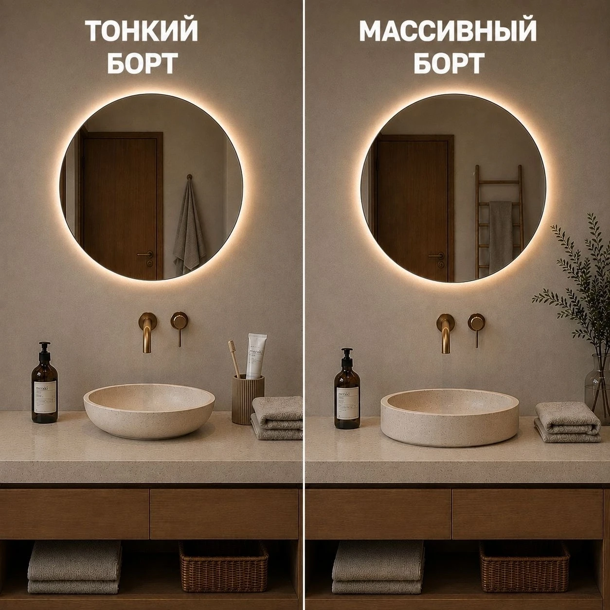 Тонкий или массивный борт раковины? 🪨
