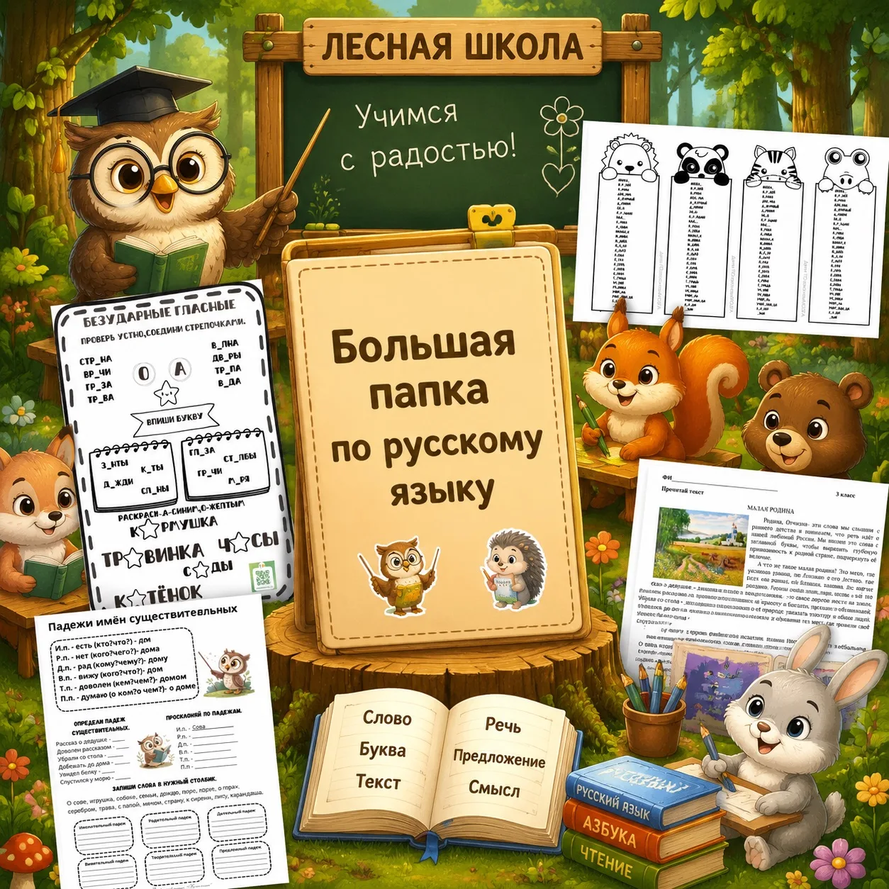БОЛЬШАЯ ПАПКА ПО РУССКОМУ ЯЗЫКУ 📝