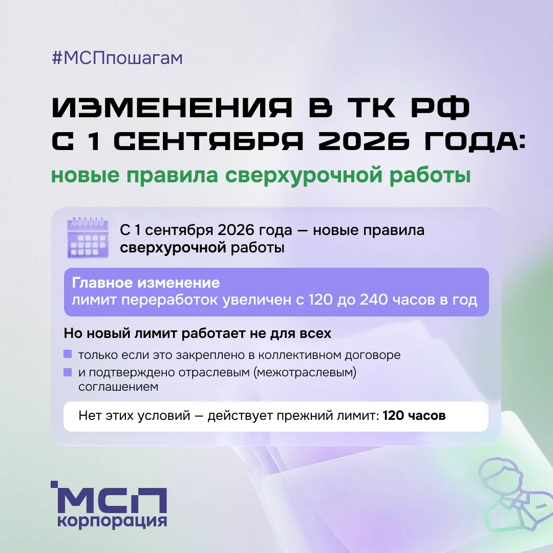 С 1 сентября 2026 года правила сверхурочной работы меняются
