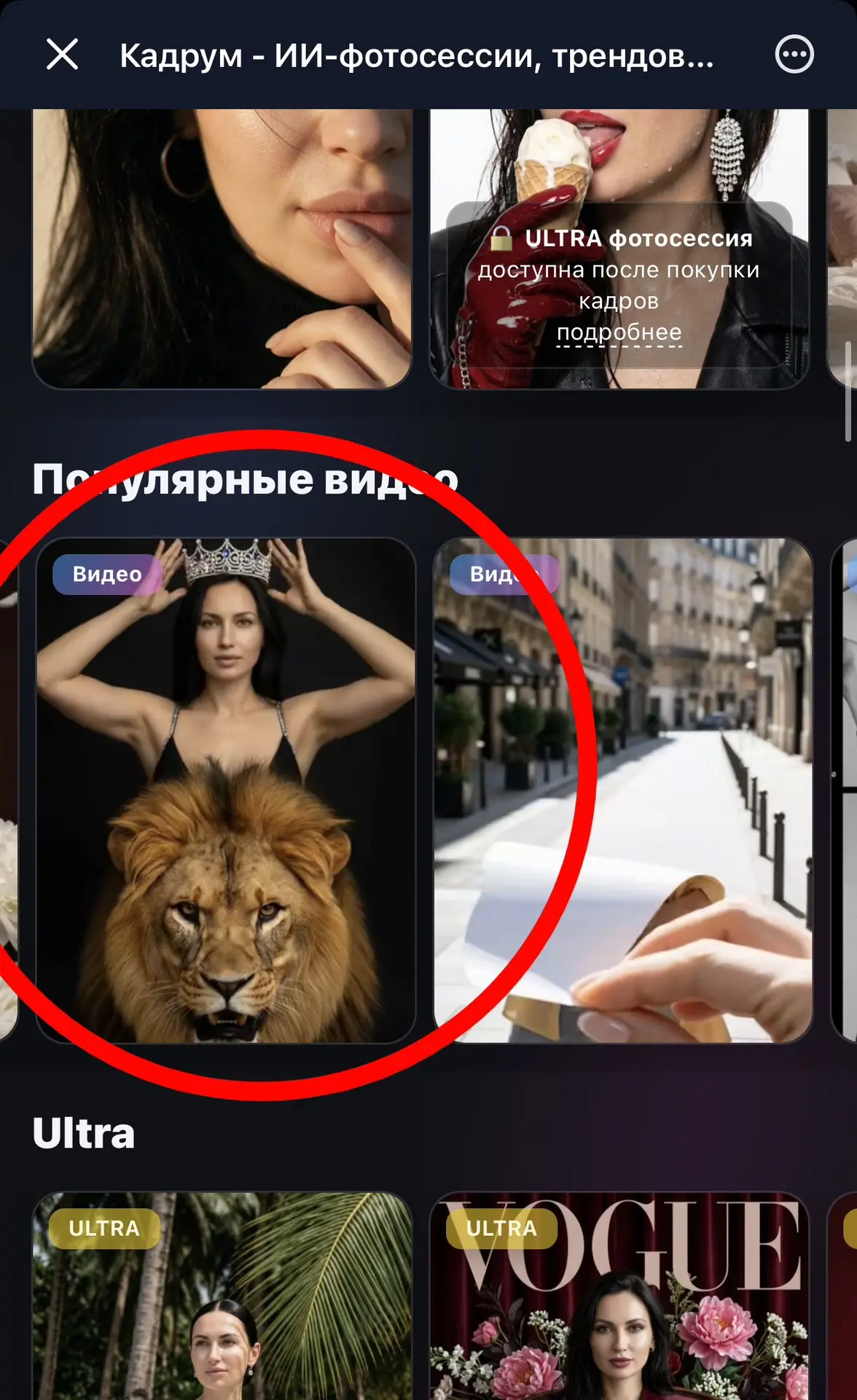 В КАДРУМЕ тоже есть тренды со львом и посмотрите какая красота 😍 

Там проще всего генерировать, од
