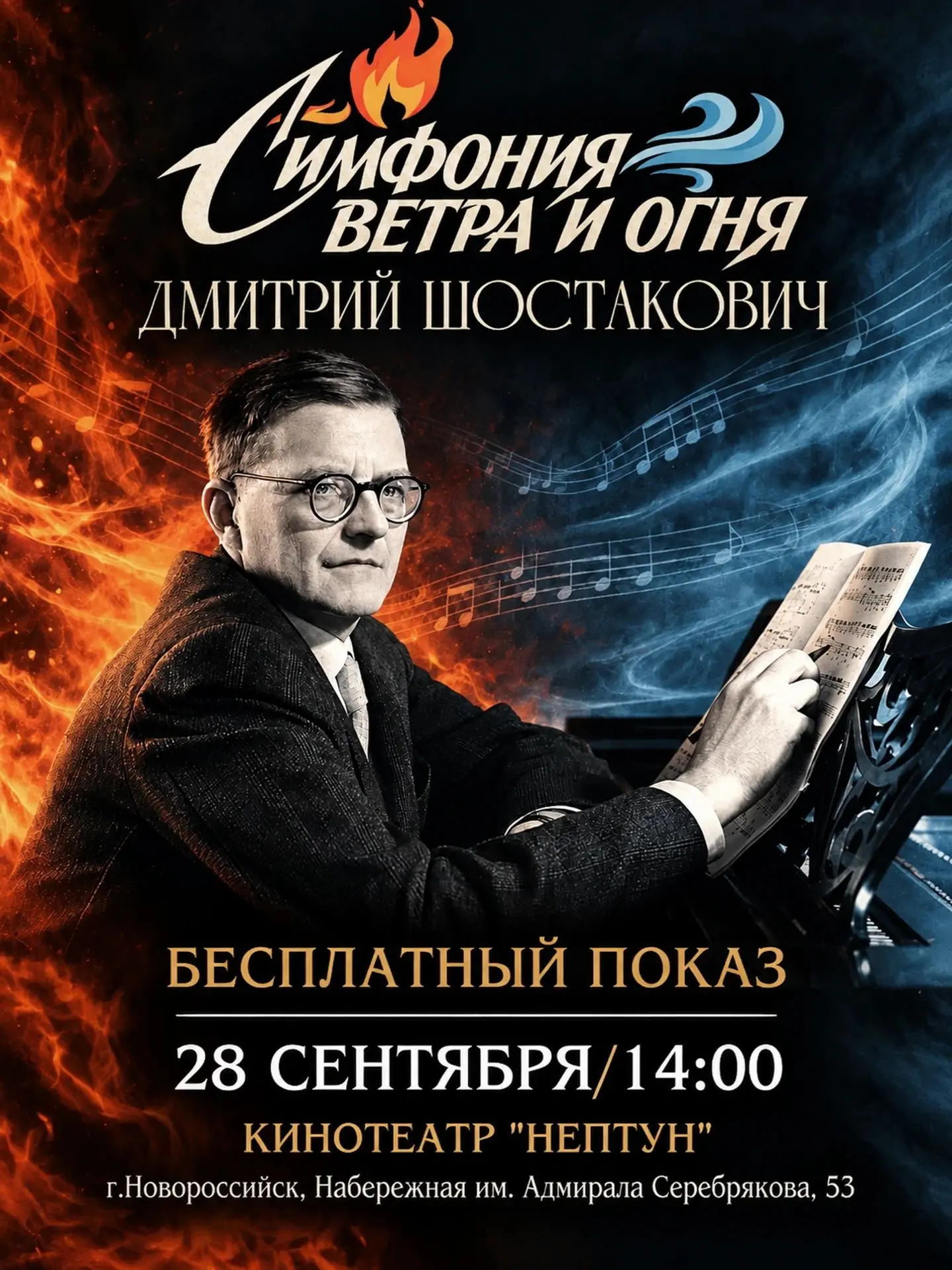 🎬 Бесплатный показ документального фильма к 120-летию Дмитрия Шостаковича — «Симфония ...