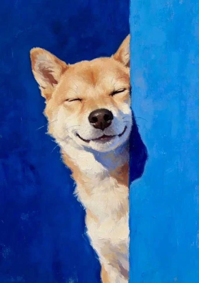 🐕  Через час — вечерний портрет улыбающейся собачки