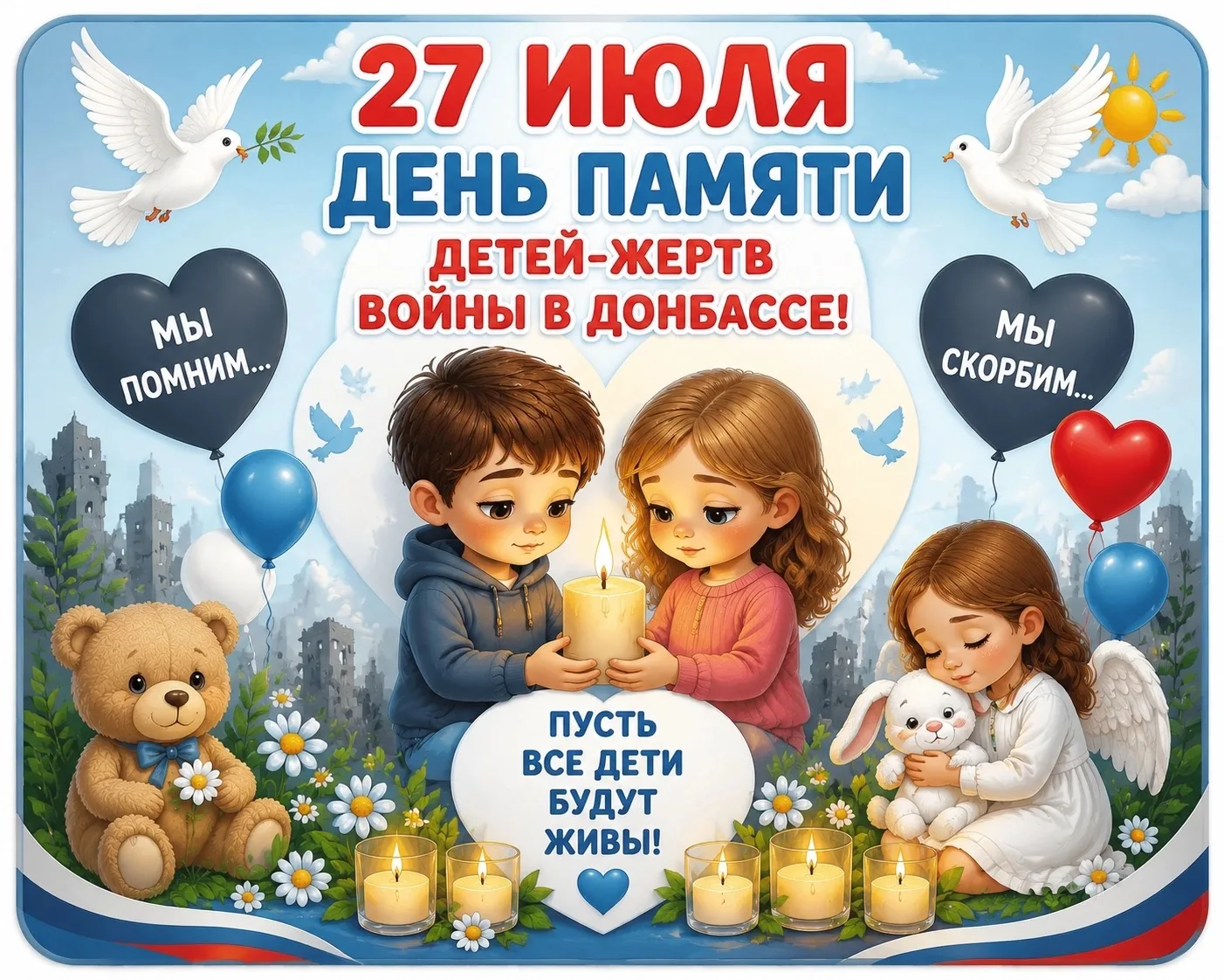 🕊️ День памяти погибших детей Донбасса — 27 июля 🕊️

🕯️Сегодня в нашем детском саду прошёл особен
