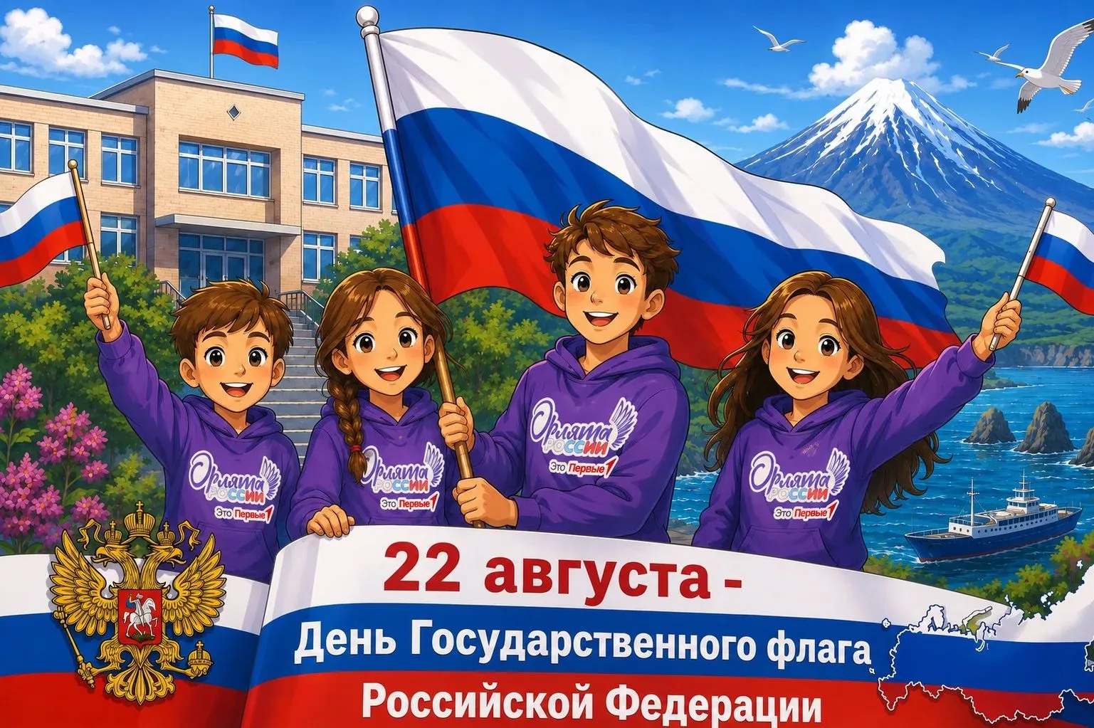 🗓️ Сегодня, 22 августа, мы отмечаем День Государственного флага Российской Федерации —...