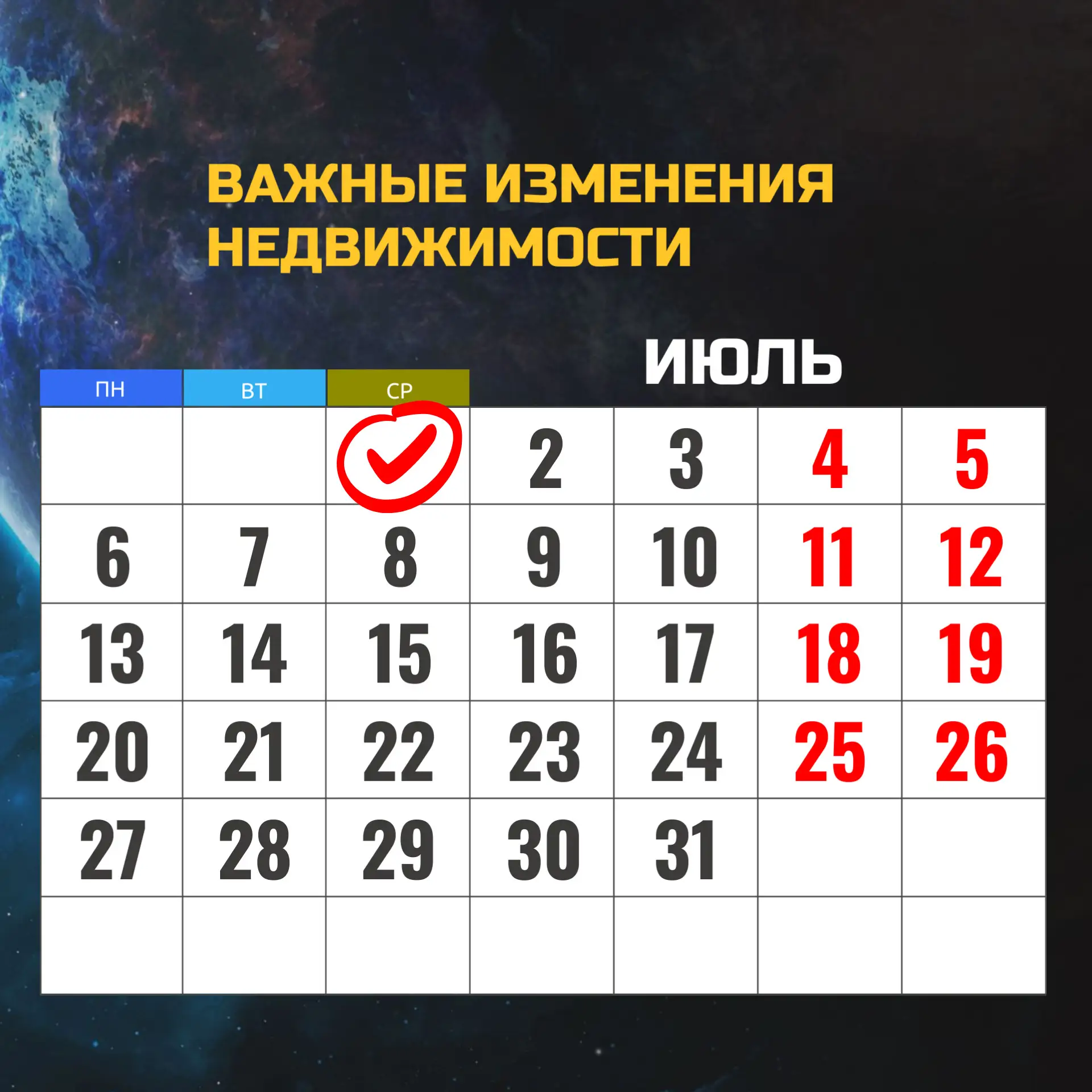 🏠 Главные изменения в недвижимости и ипотеки с 1 июля