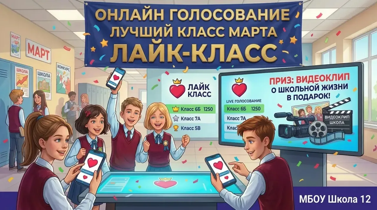 🎉 Итоги конкурса «Лайк класс марта»!   Дорогие ребята и их родители! Это было по-настоящему захватыв