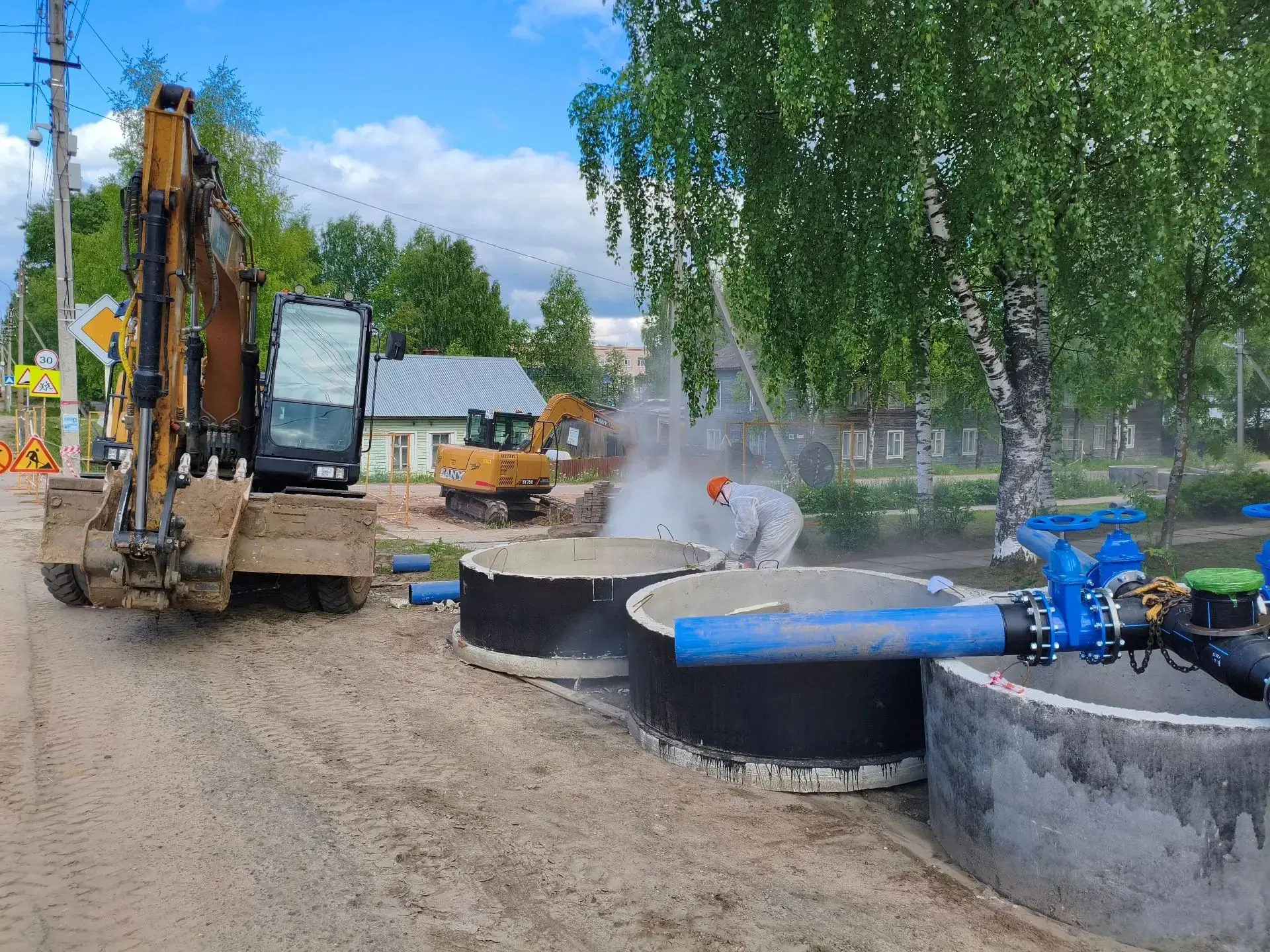 На треть выполнено строительство сетей водоснабжения в Никольске Вологодской области