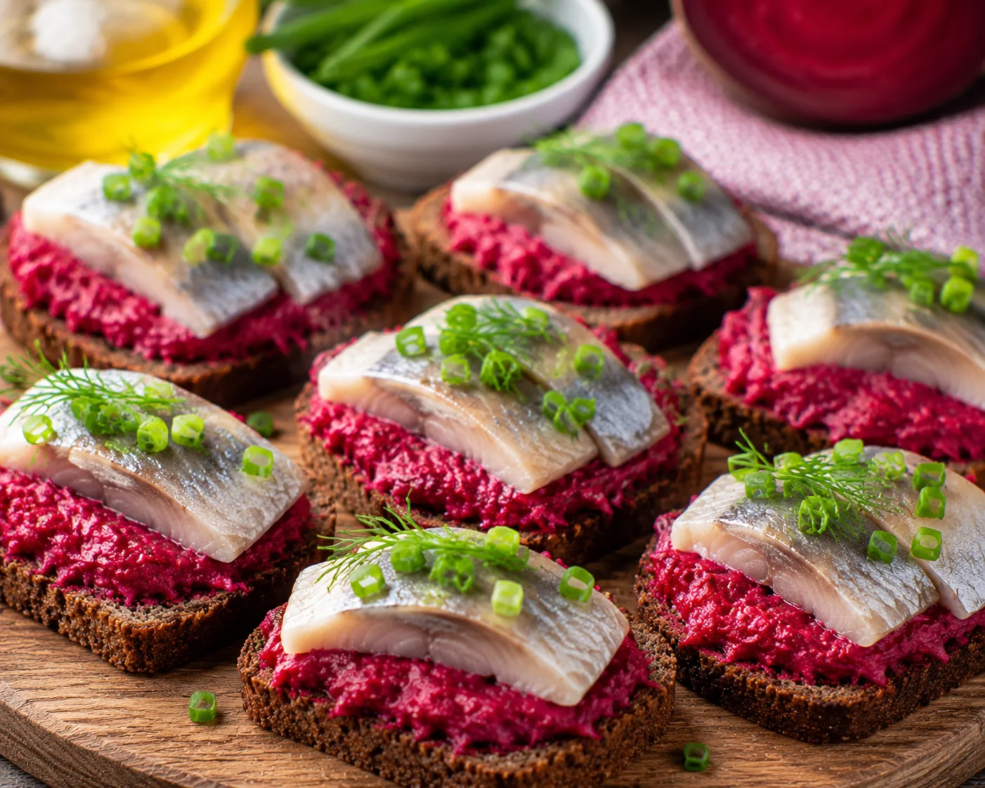🐟🥪 Бутерброды со свёклой, яйцом и селёдкой — яркая закуска на любой стол