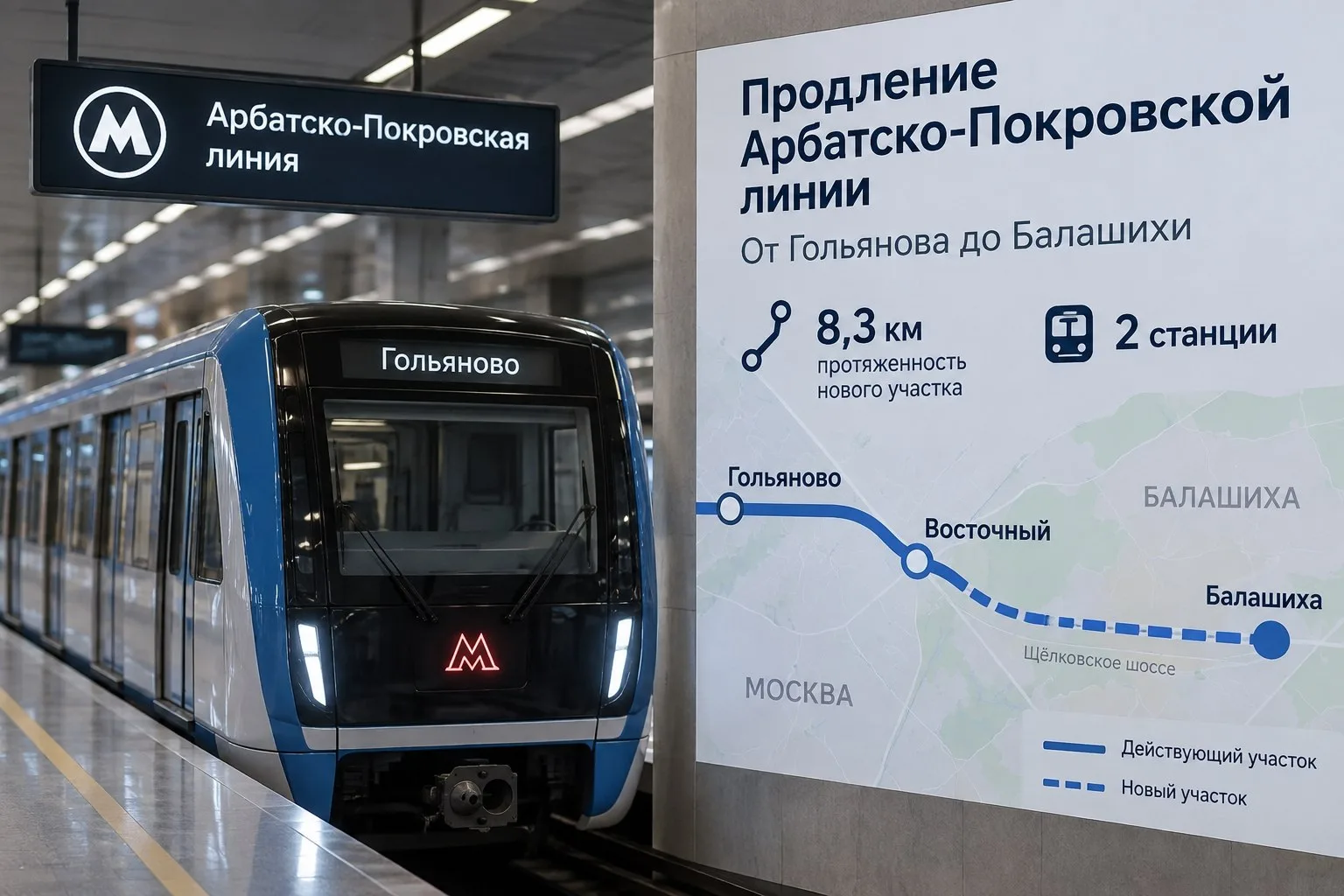 🚇 Арбатско-Покровскую линию дотянут до Балашихи