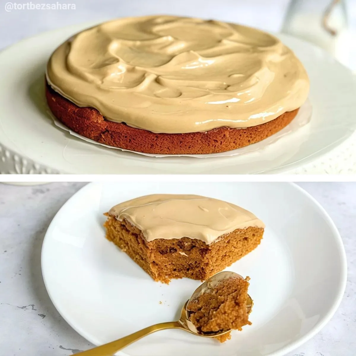 🎃☕️Низкокалорийный тыквенный пп пирог с кофейным кремом