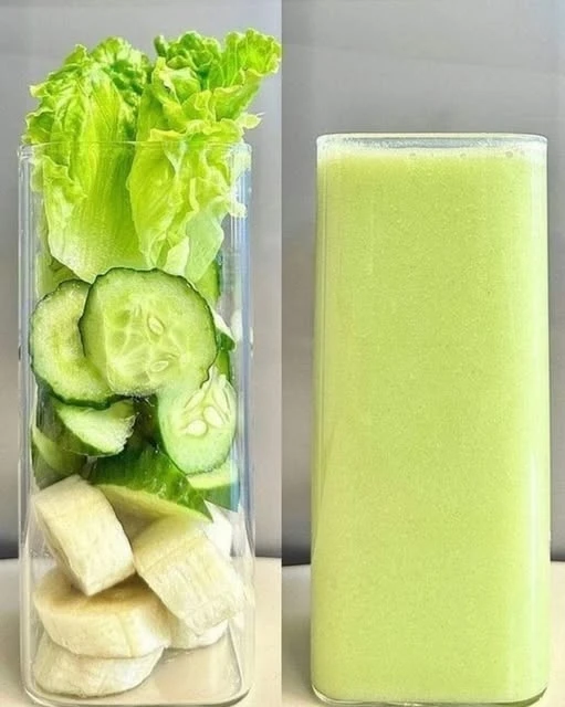🥗🥒🍌 Смузи из листьев салата, огурцов и банана