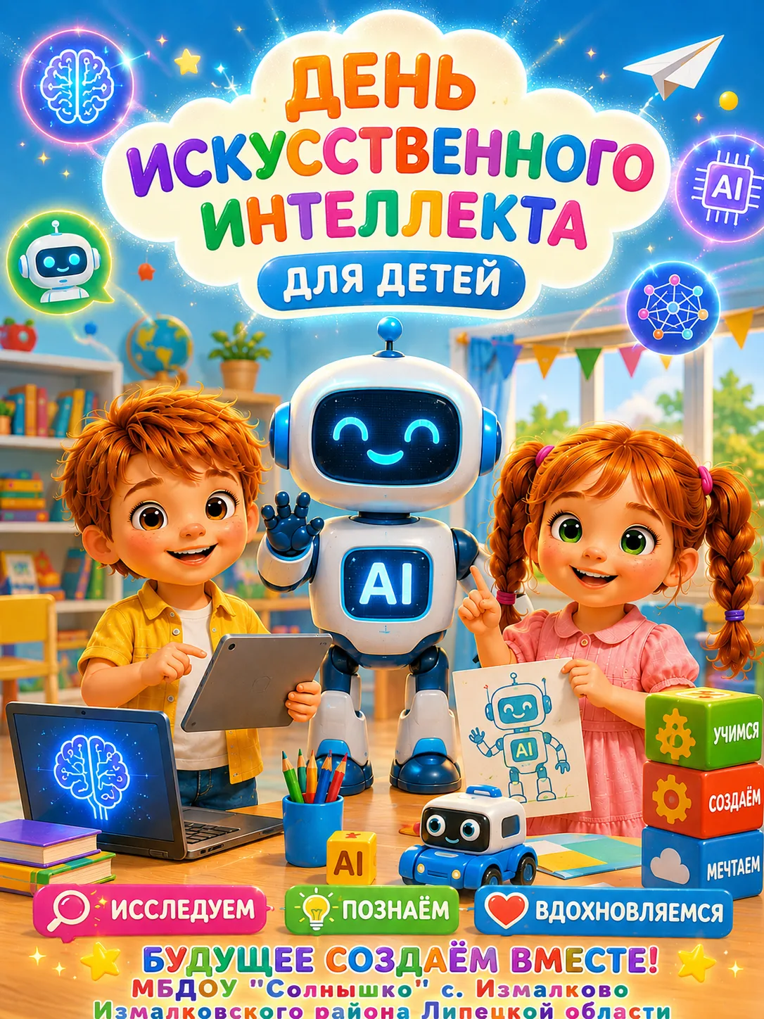 ☀День искусственного интеллекта для детей 💻— это не официальный государственный праздник, а формат 
