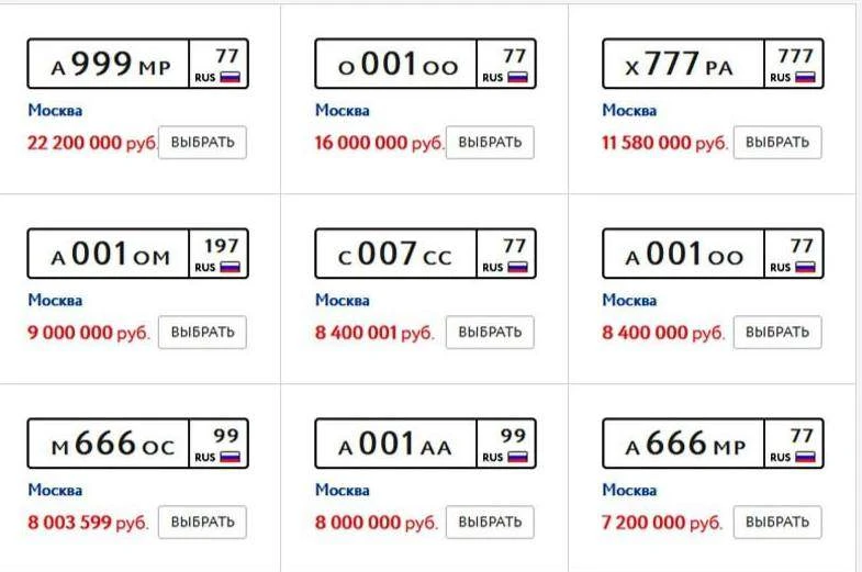 «Красивые» номера можно будет купить через «Госуслуги» уже с 1 июля — в стране выведут ...