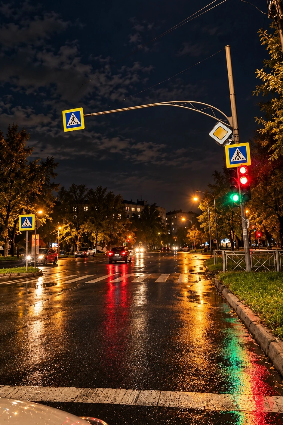 🌙 Ночной Комсомольск после дождя