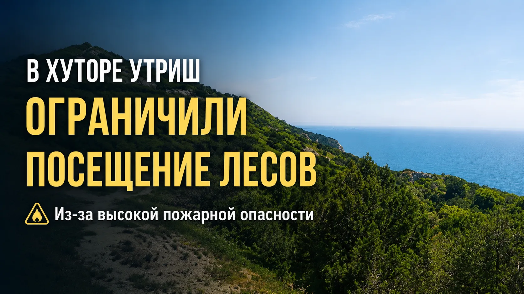 В Утрише временно ограничили посещение лесов из-за высокой пожарной опасности