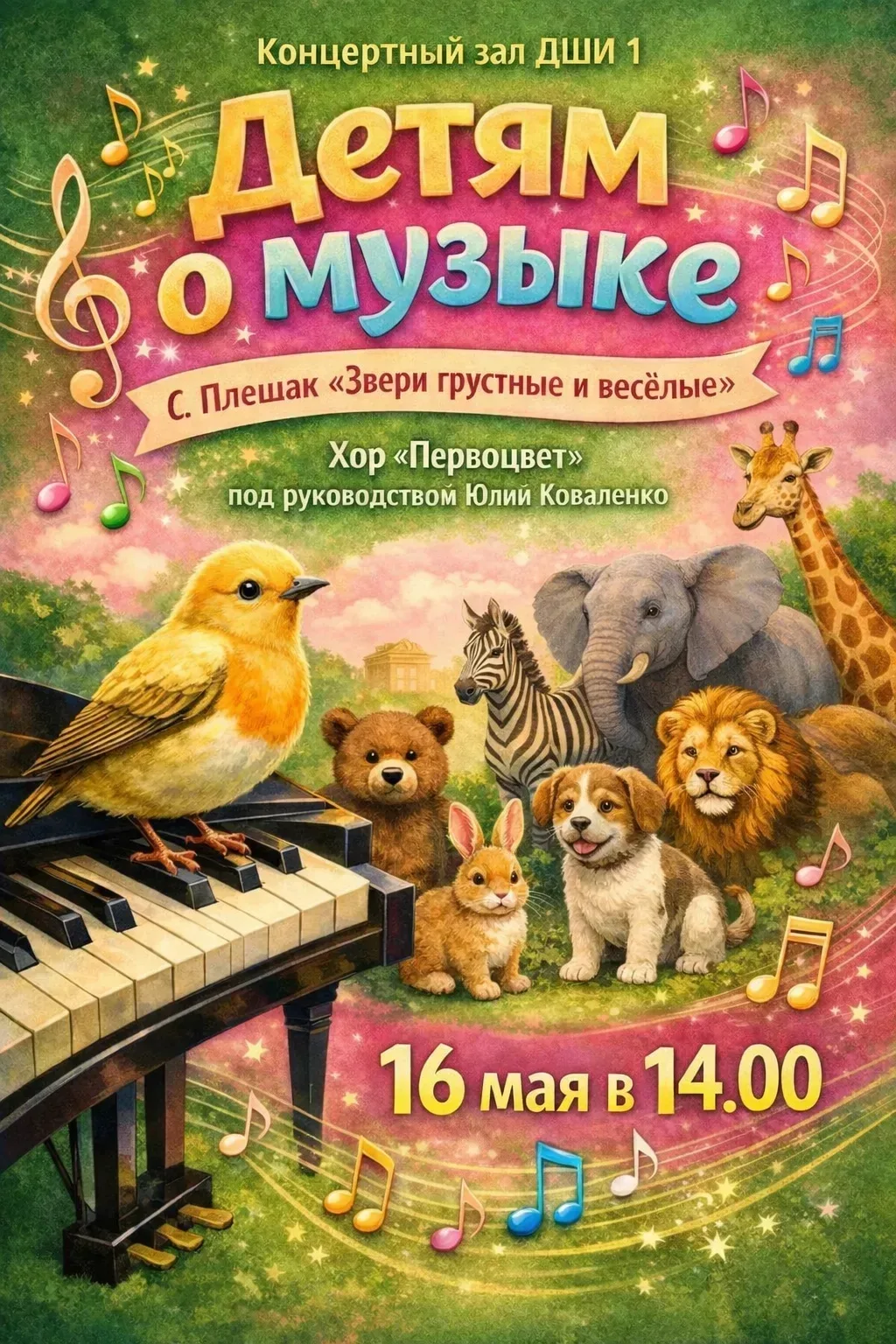 Уважаемые родители и педагоги, ЗАВТРА 16.05 (суббота)
Музыкальная школа искусств имени А.Г. Рубинште