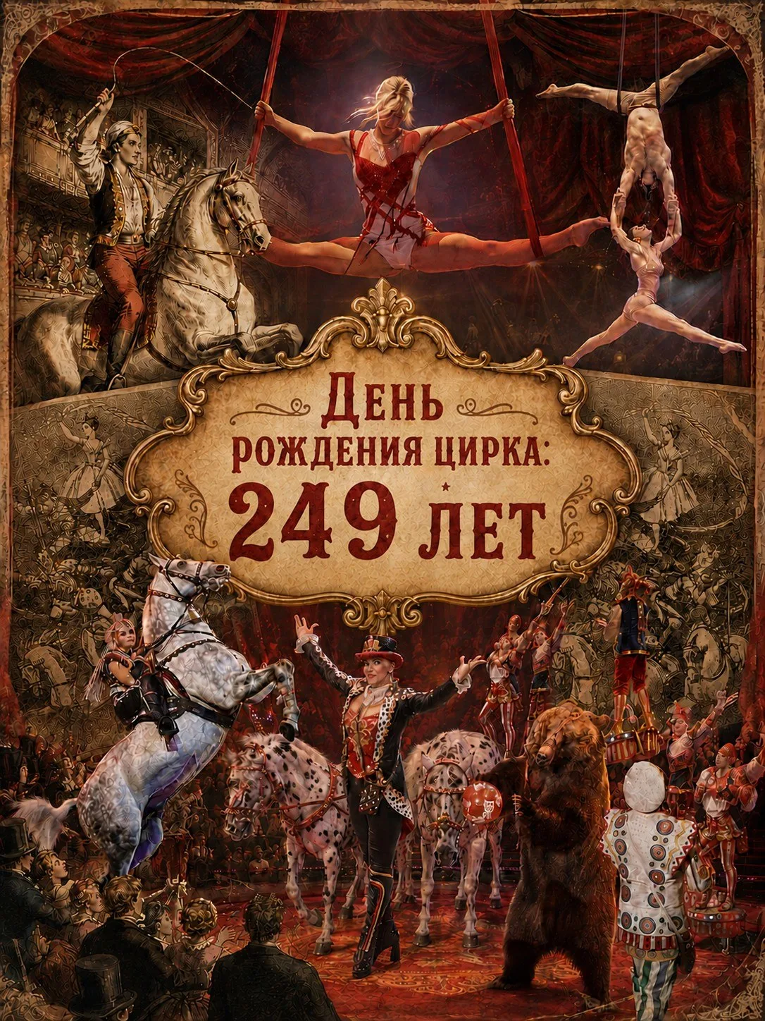 🎪 ЗНАЛИ ЛИ ВЫ, ЧТО ЦИРКОВОМУ ИСКУССТВУ 249 ЛЕТ?

249 лет назад в Лондоне открылся первый в мире цир