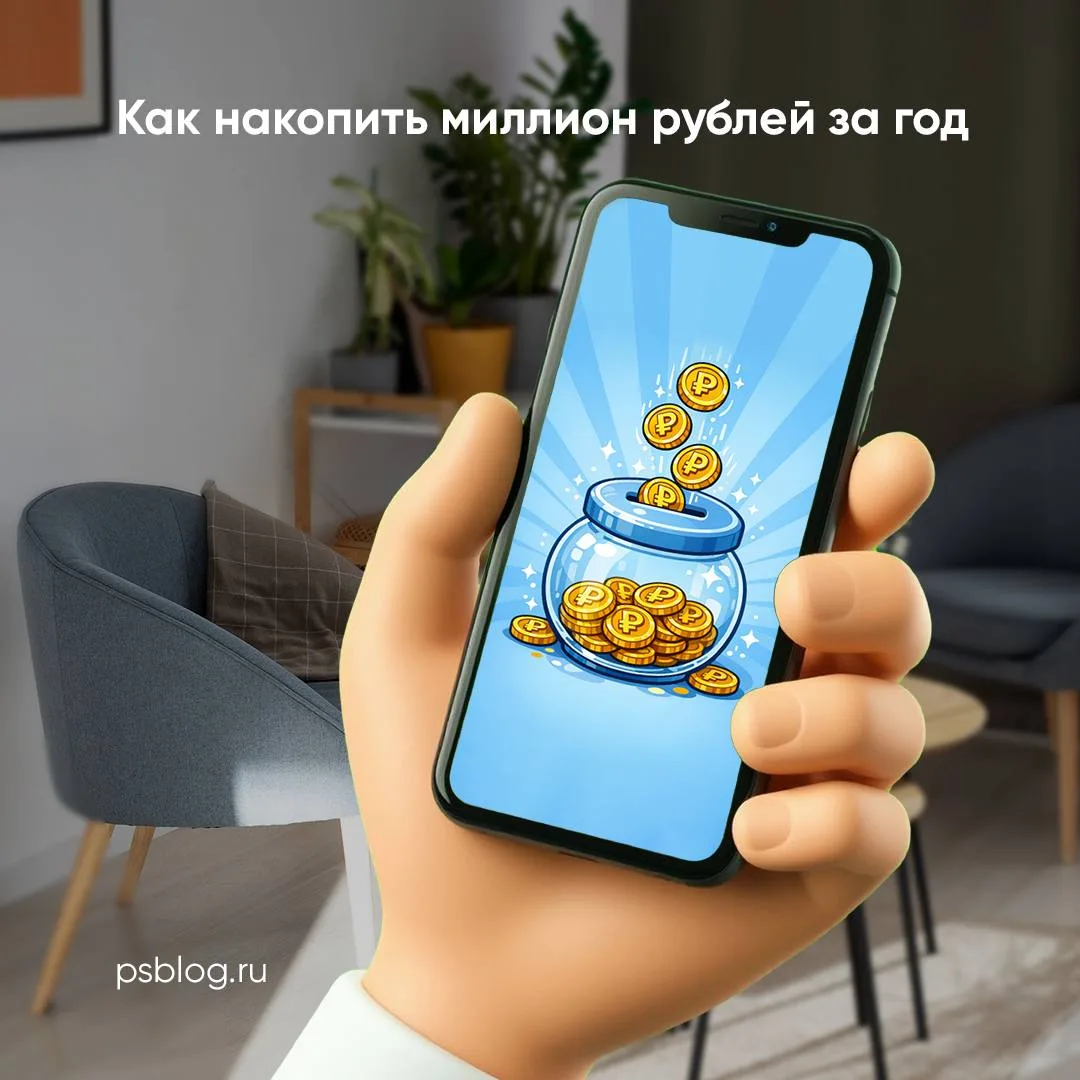 В новой статье ПСБ Блога рассказываем, как накопить миллион рублей за год: от контроля расходов до в