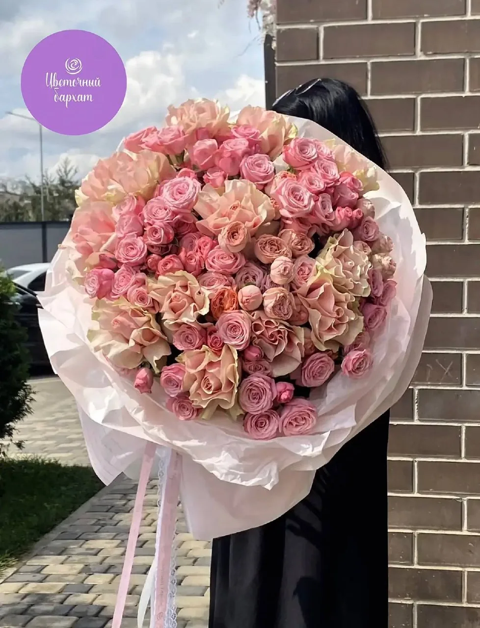 Букет из одноголовых и кустовых роз😍