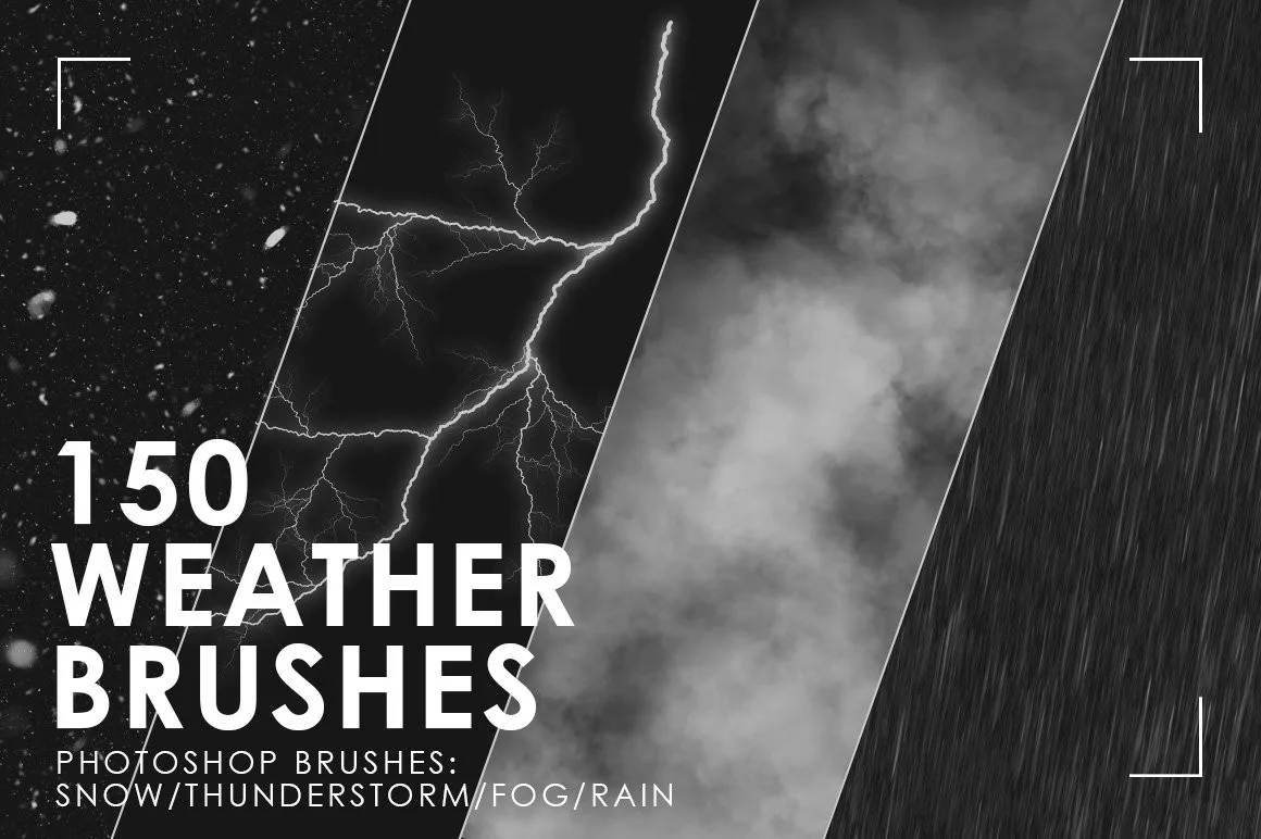 ✅ 150 Weather Photoshop Brushes