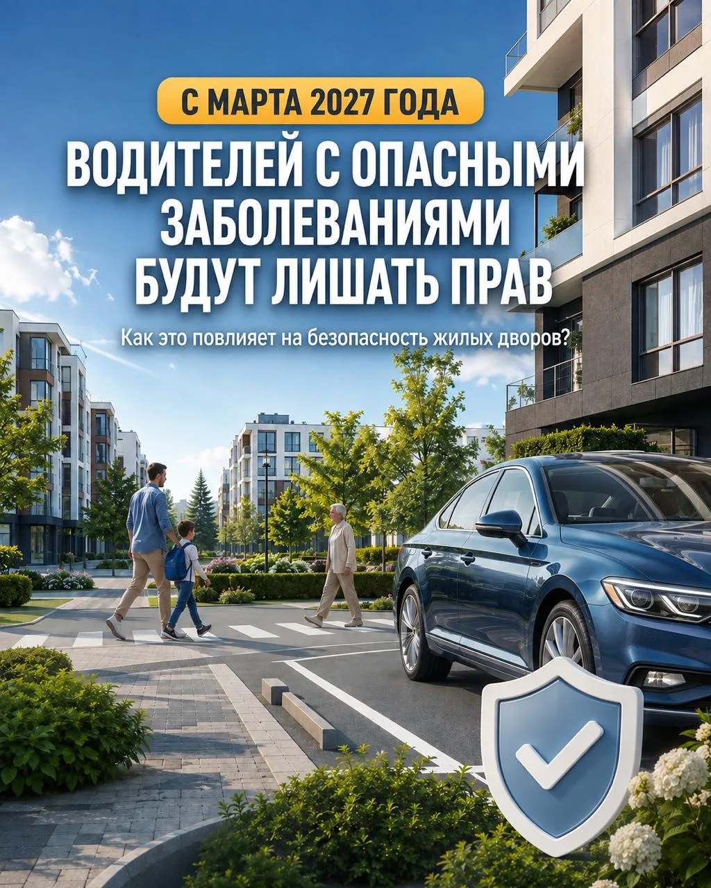 🚘 Здоровье водителей — ещё один фактор безопасности жилых районов!