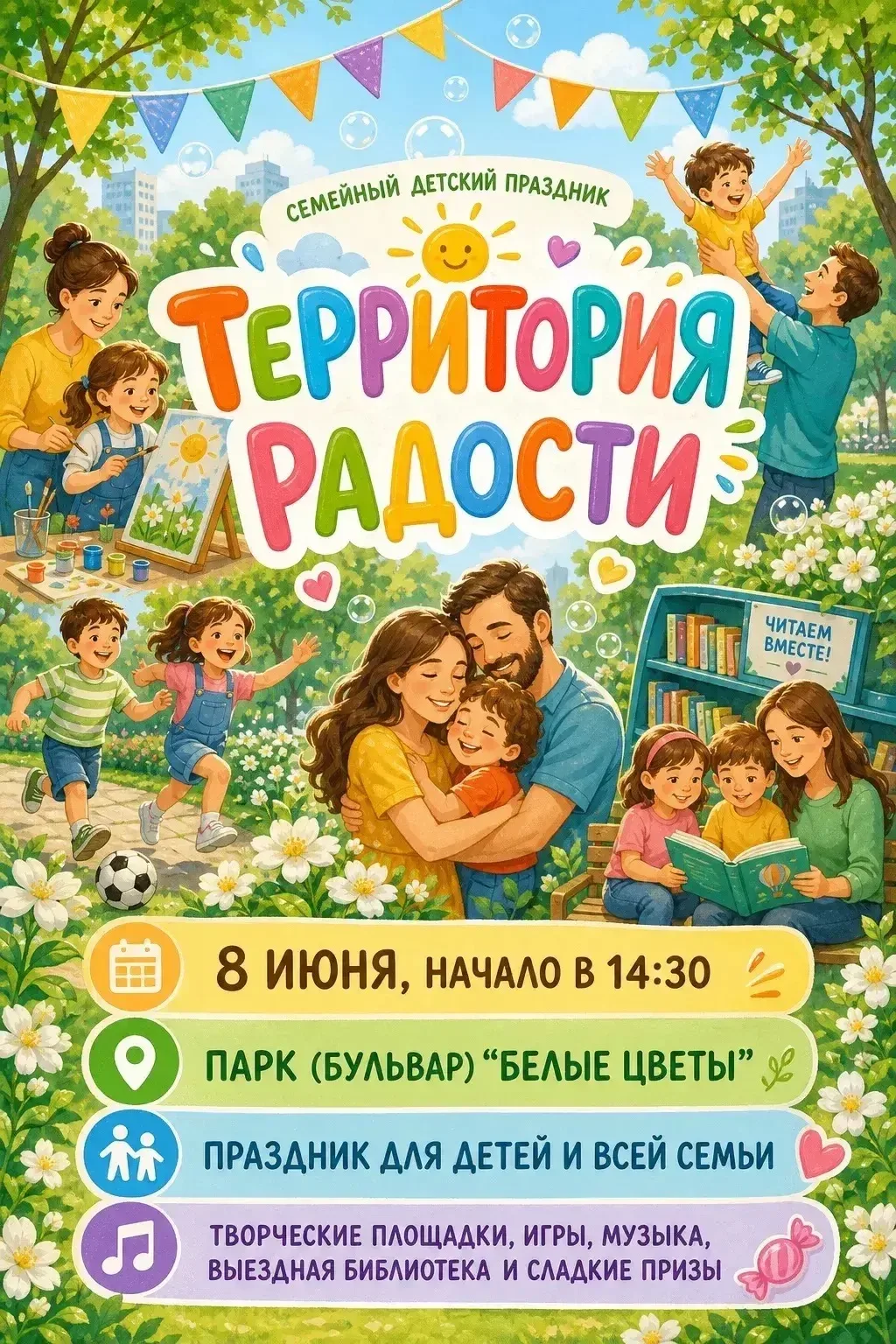 8 июня в парке «Белые цветы» состоялся праздник «Территория радости», преподаватели Дет...