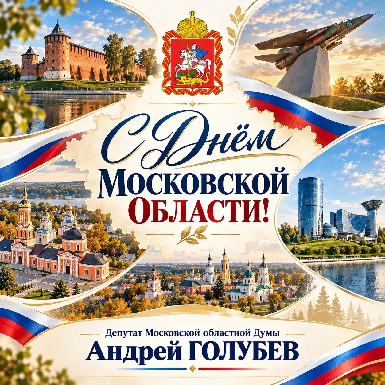 Дорогие земляки! Поздравляю Вас с 97-летней годовщиной образования Московской области!