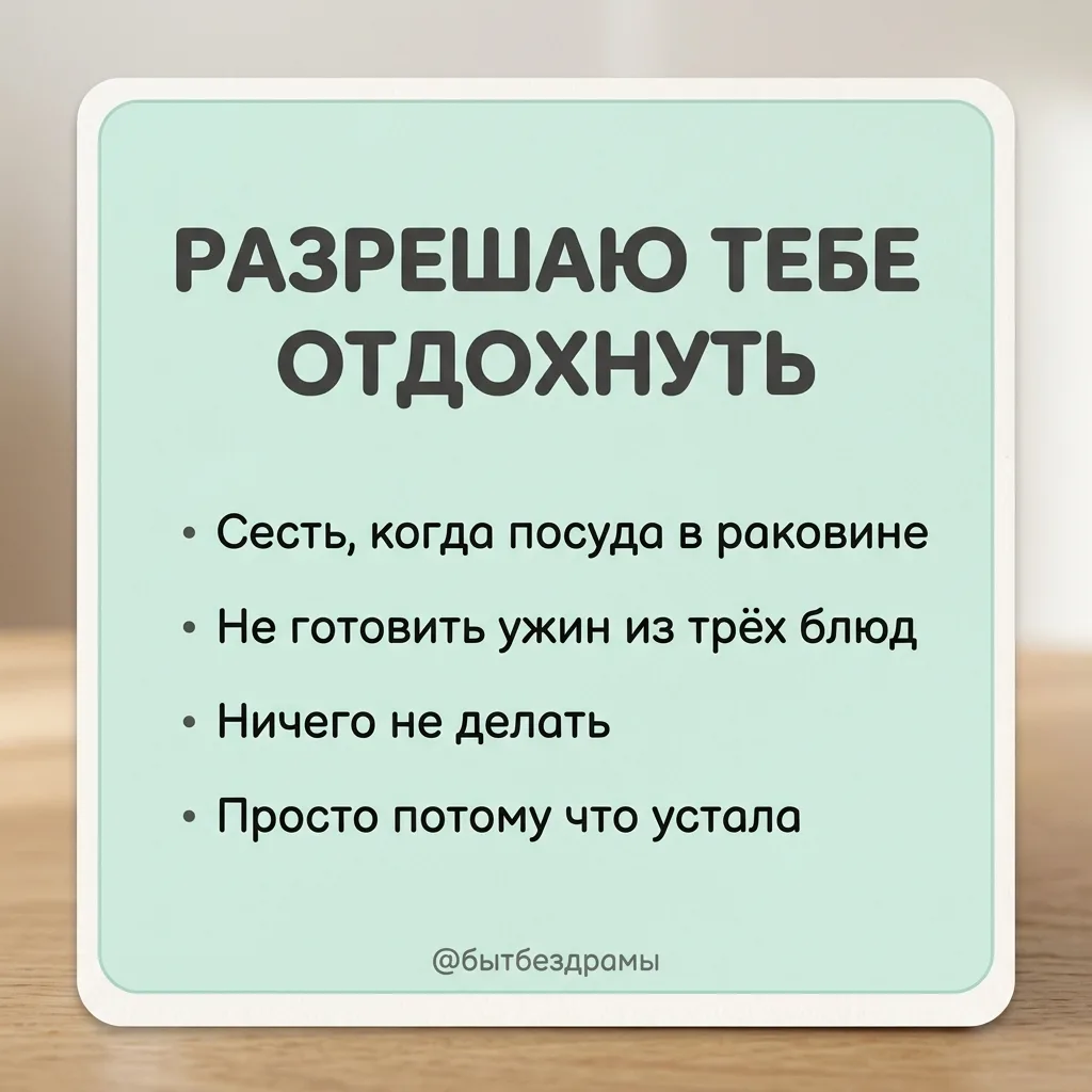 РАЗРЕШАЮ ТЕБЕ ОТДОХНУТЬ